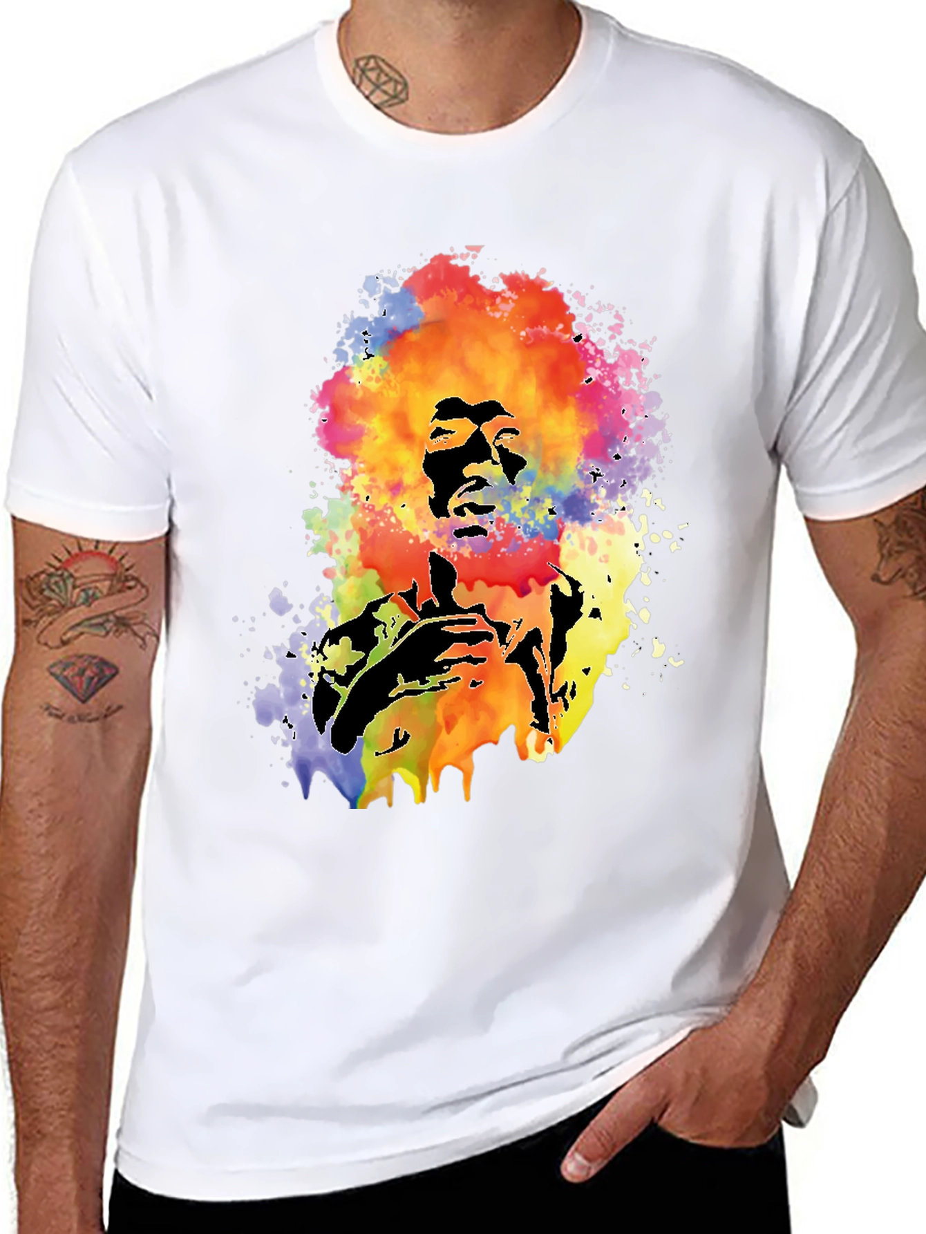 Psychedelic Jimi Hendrix T-Shirt - Artistic Graphic Tee