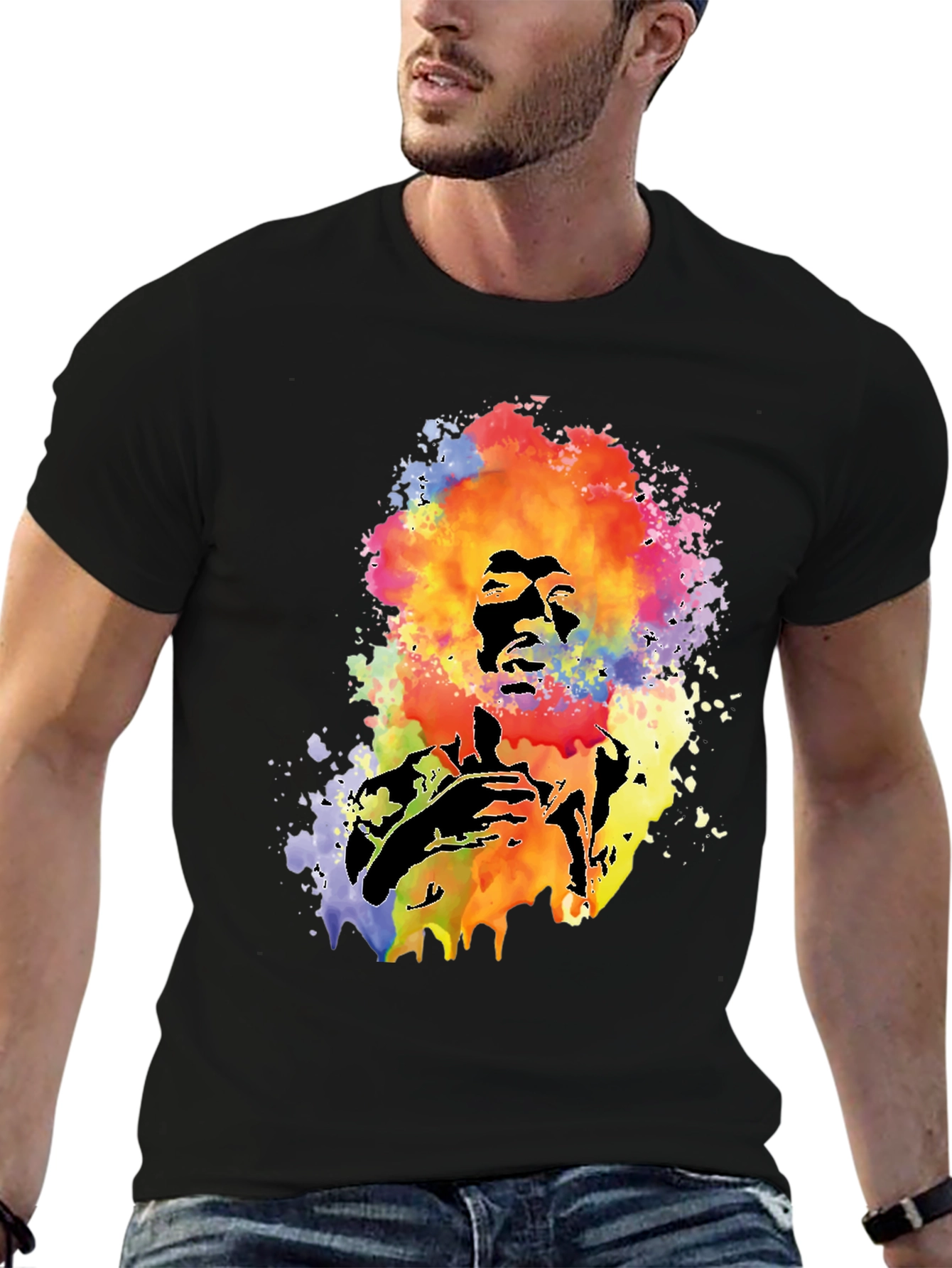 Psychedelic Jimi Hendrix T-Shirt - Artistic Graphic Tee