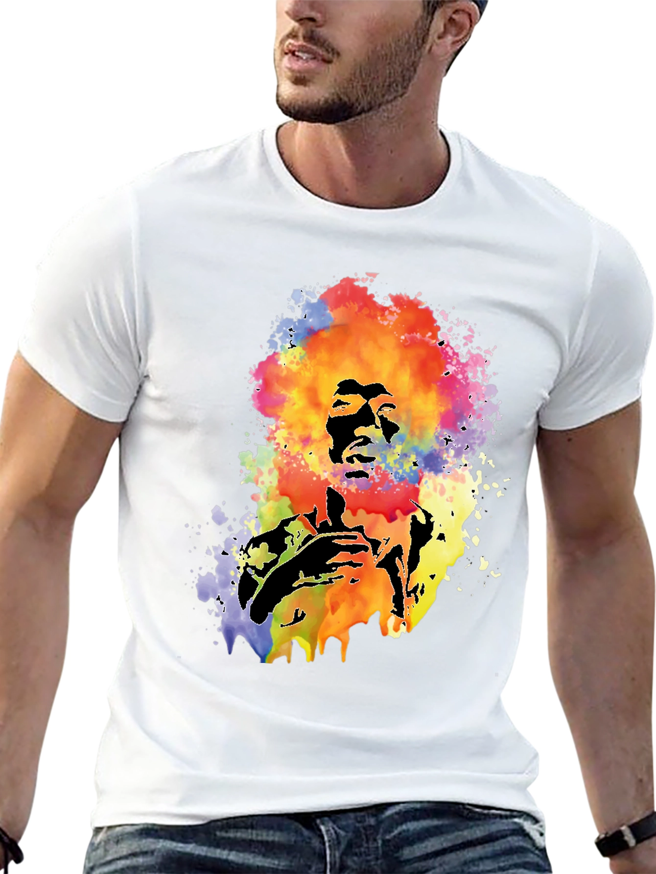 Psychedelic Jimi Hendrix T-Shirt - Artistic Graphic Tee
