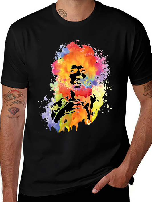 Psychedelic Jimi Hendrix T-Shirt - Artistic Graphic Tee