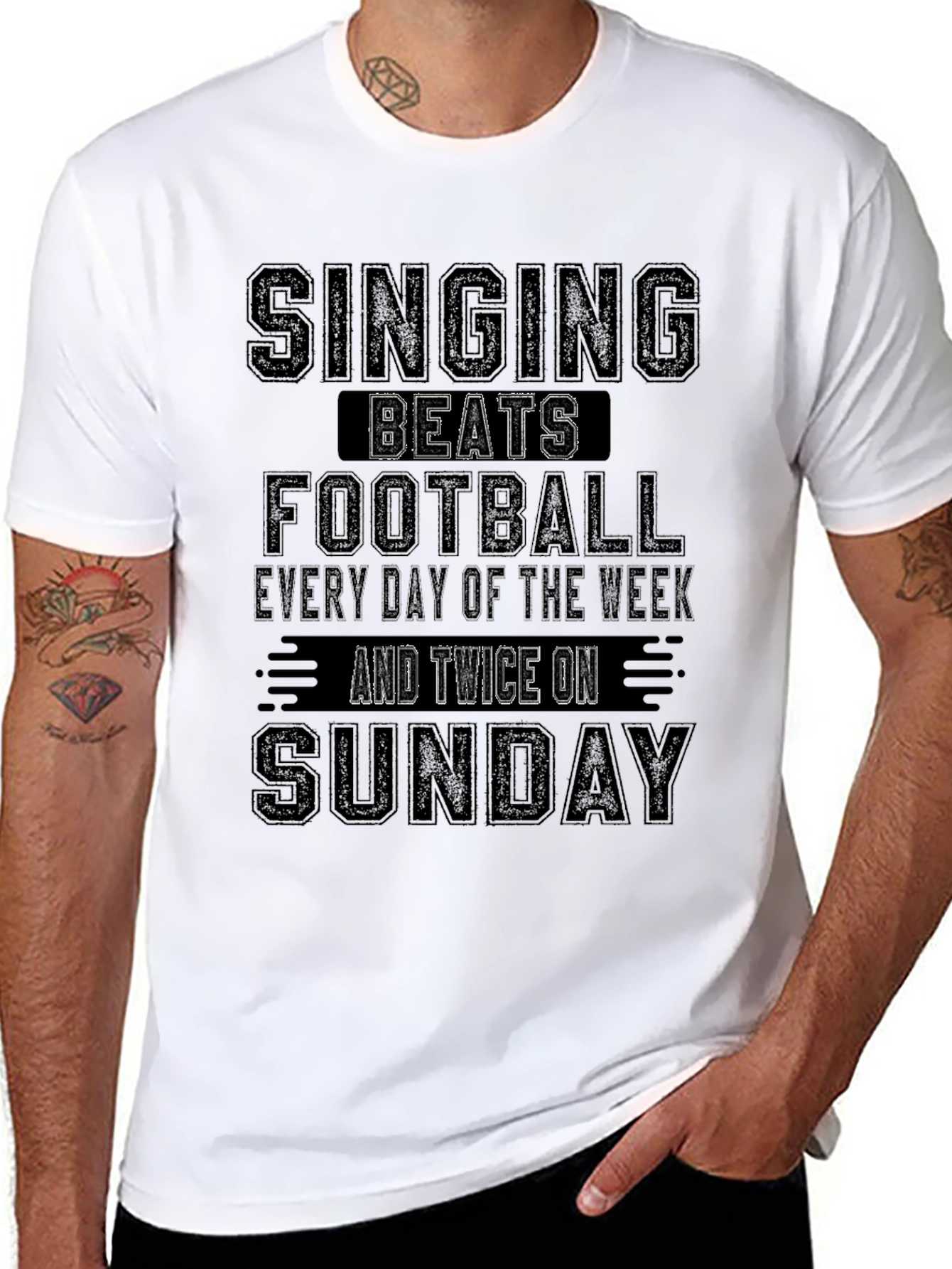 Singing Beats Football T-Shirt