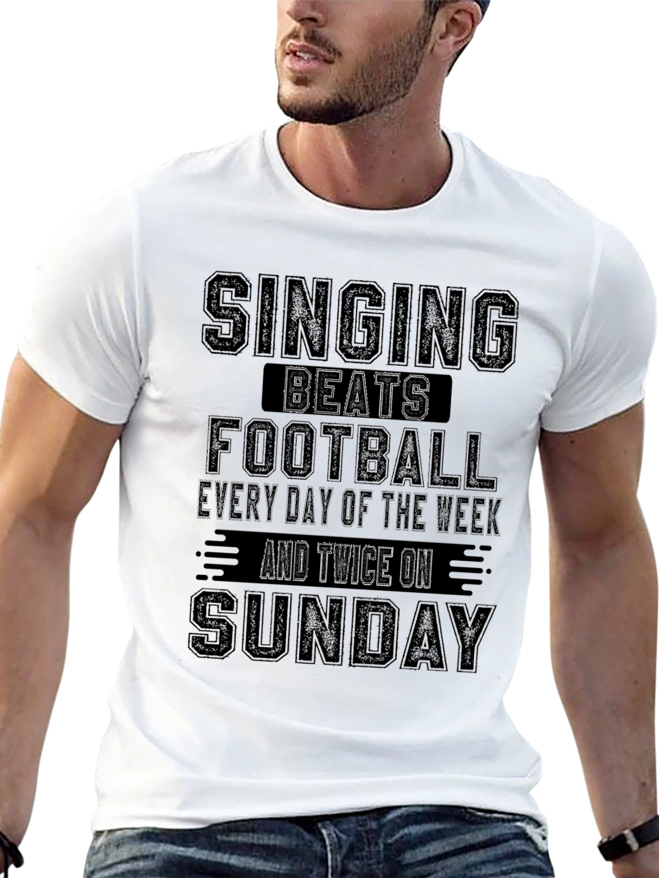 Singing Beats Football T-Shirt
