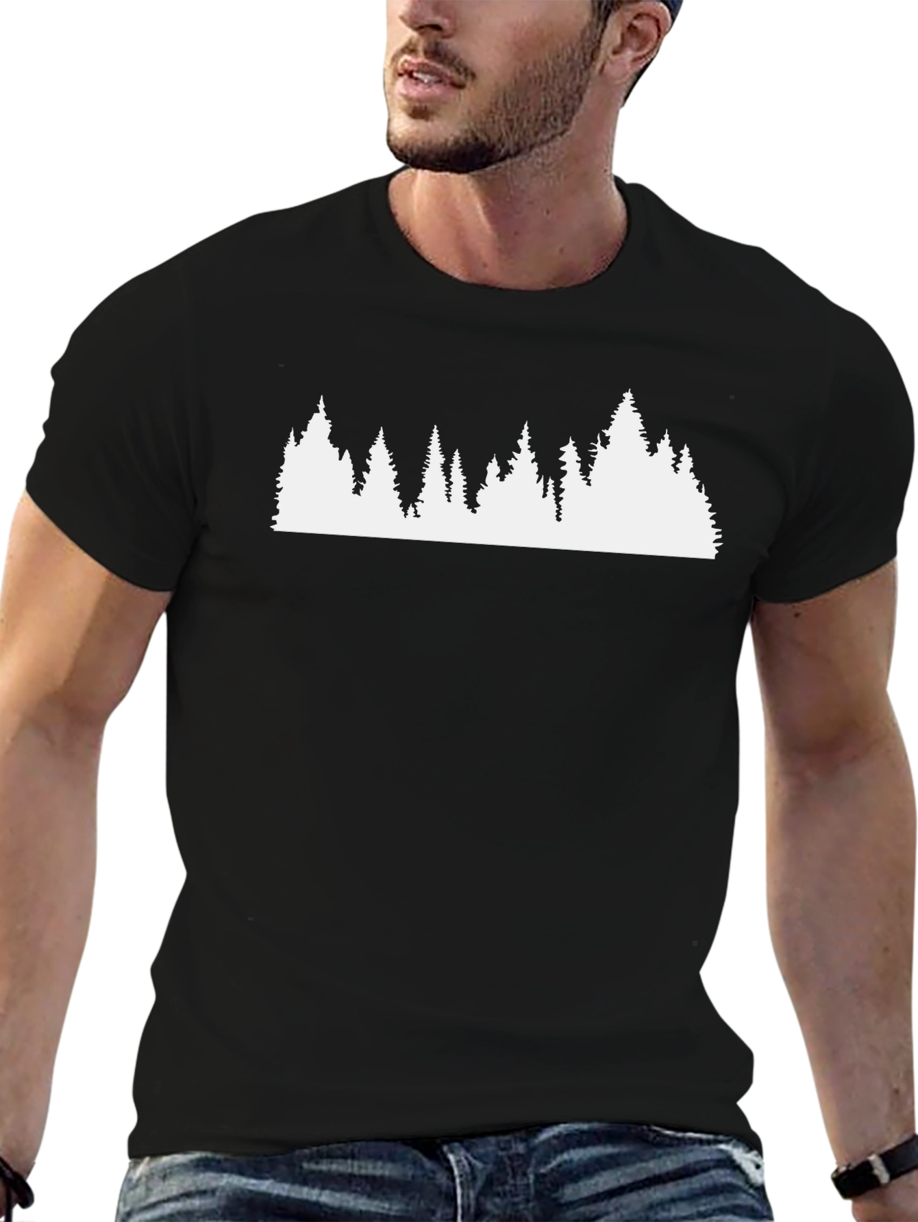 Nature Inspired Graphic Tee - Black