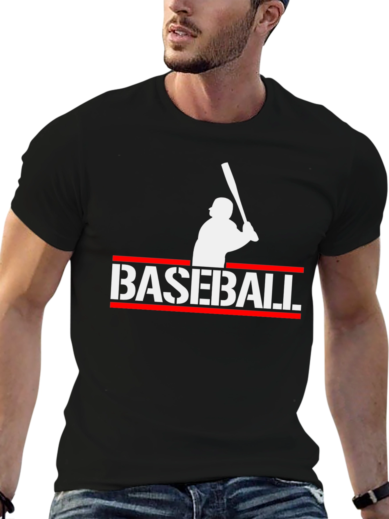 Baseball Player Graphic T-Shirt