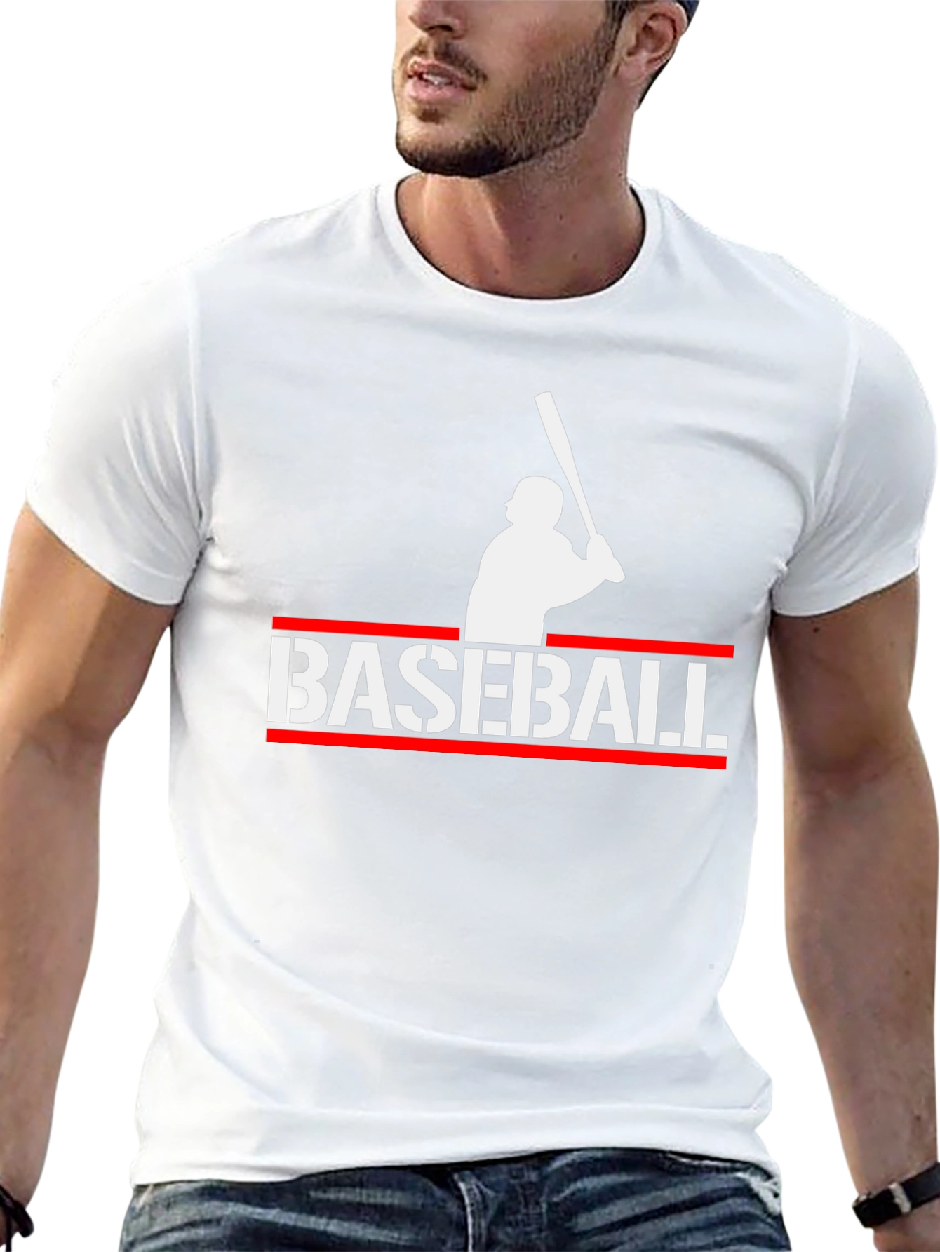 Baseball Player Graphic T-Shirt