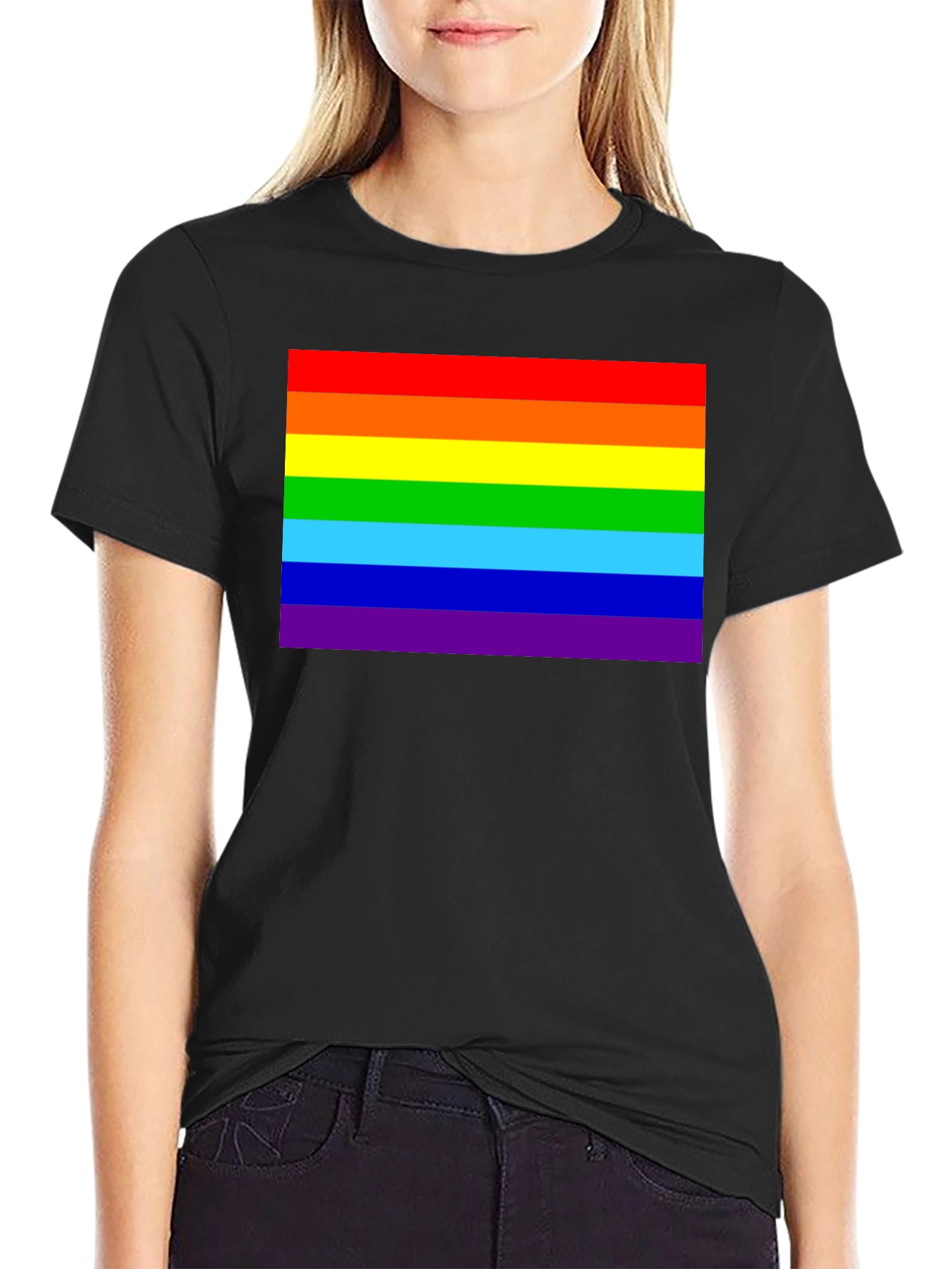 Pride Rainbow T-Shirt - Black LGBTQ+ Tee