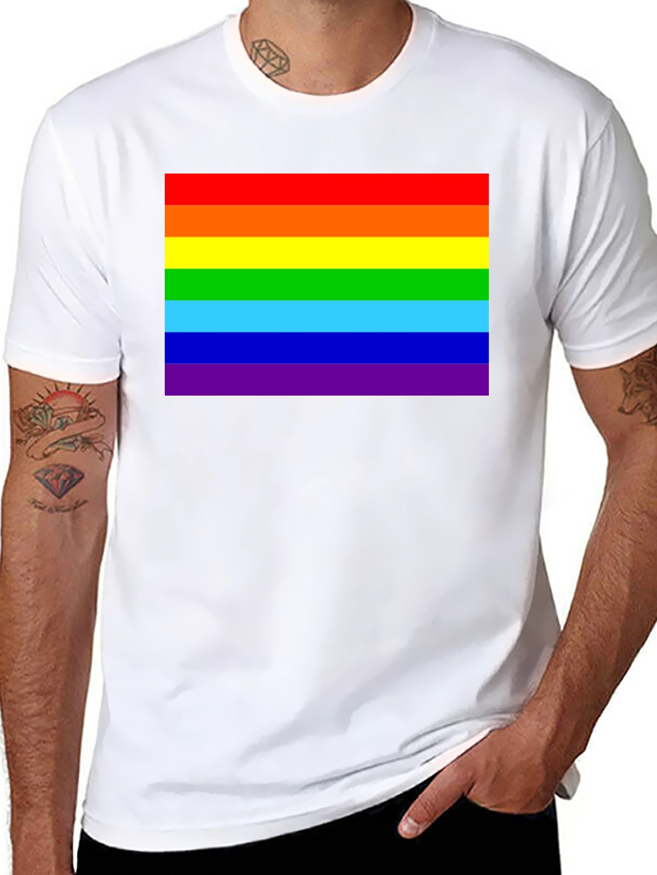 Pride Rainbow T-Shirt - Black LGBTQ+ Tee