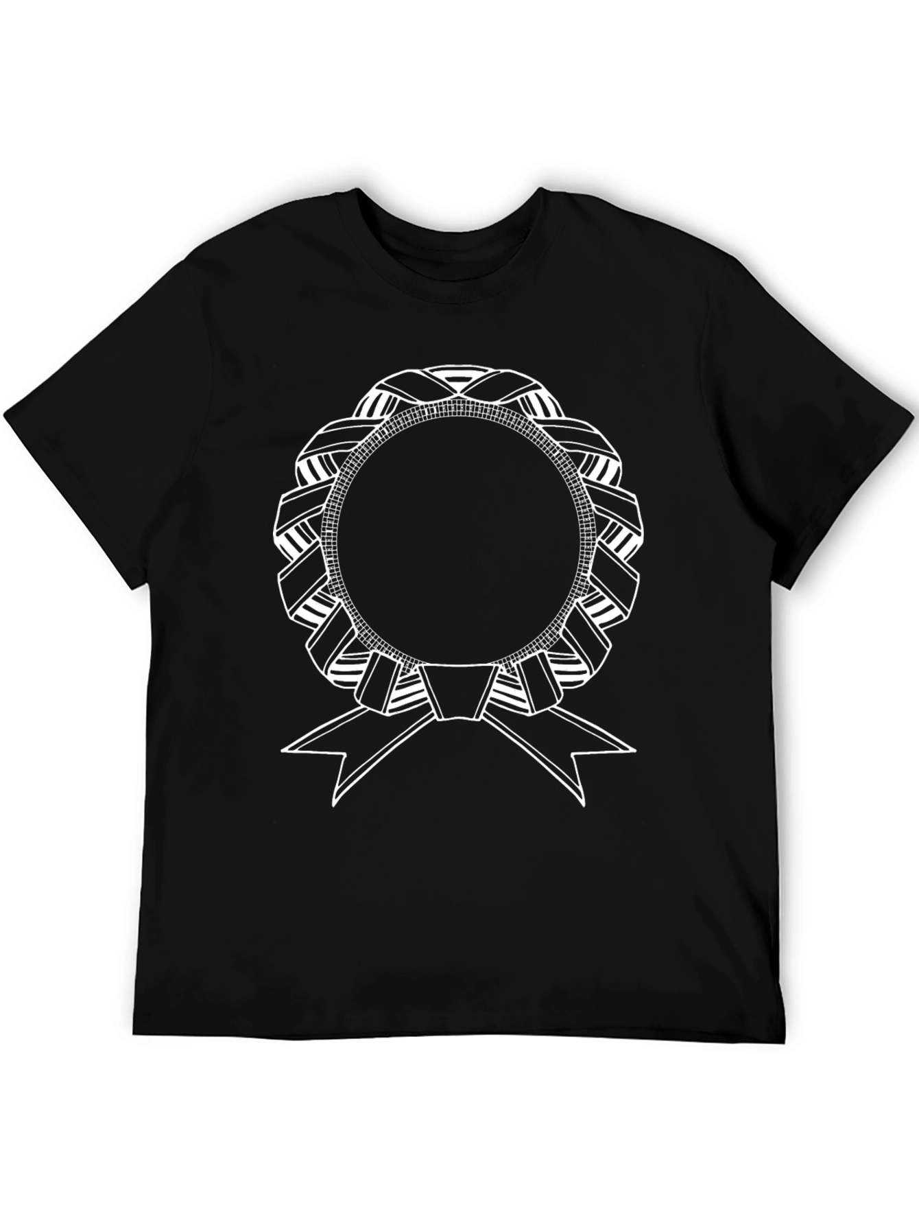 Ribbon Wreath Graphic T-Shirt - Classic Black Tee
