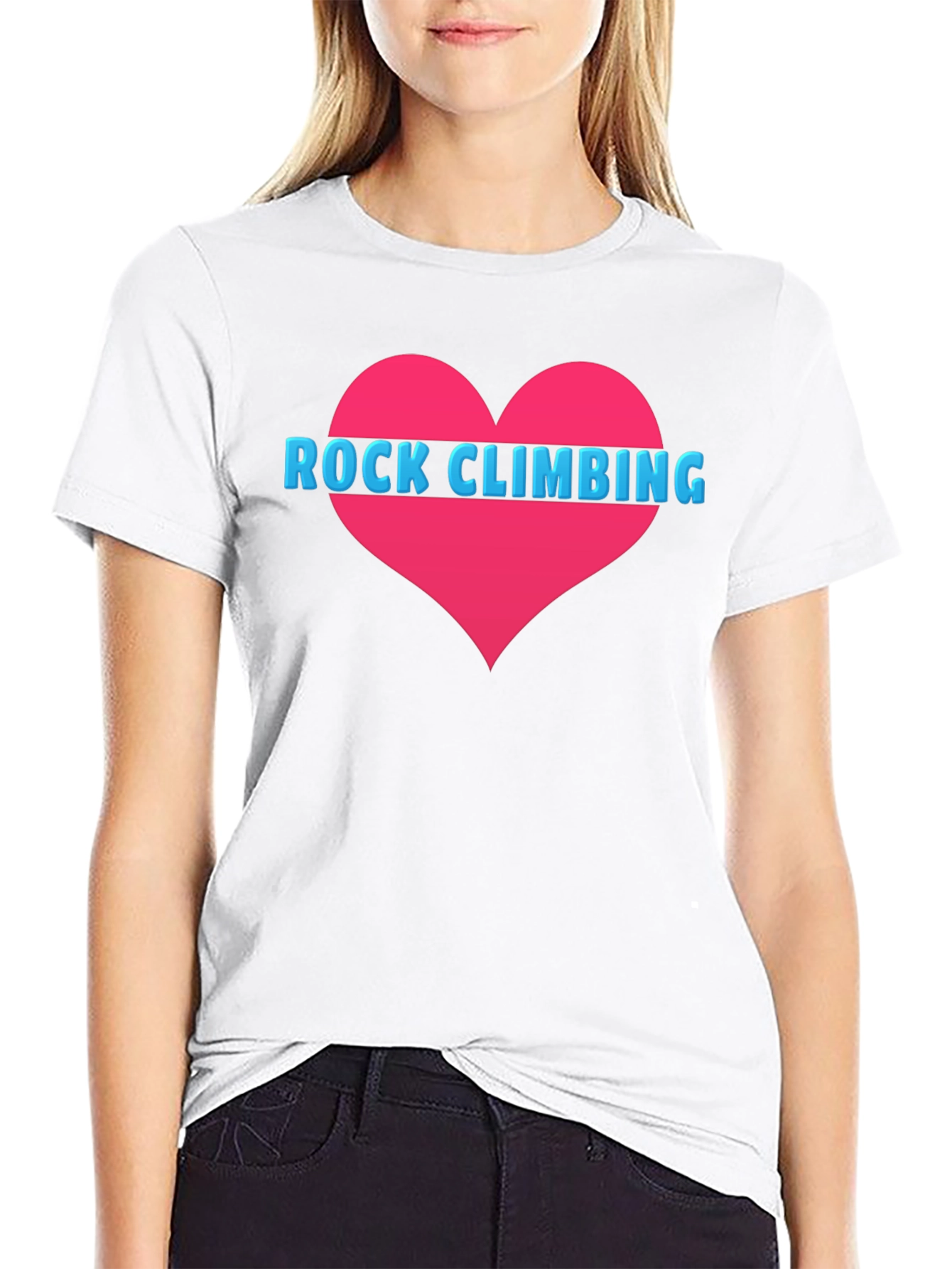 Rock Climbing Heart Tee - Black Cotton T-Shirt