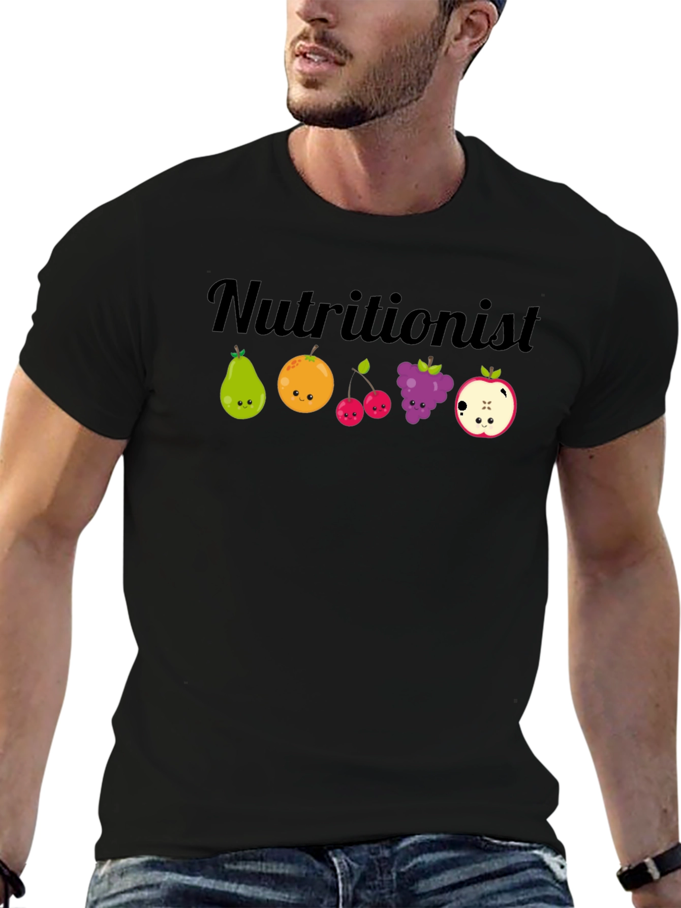 Nutritionist Cartoon Fruit T-Shirt