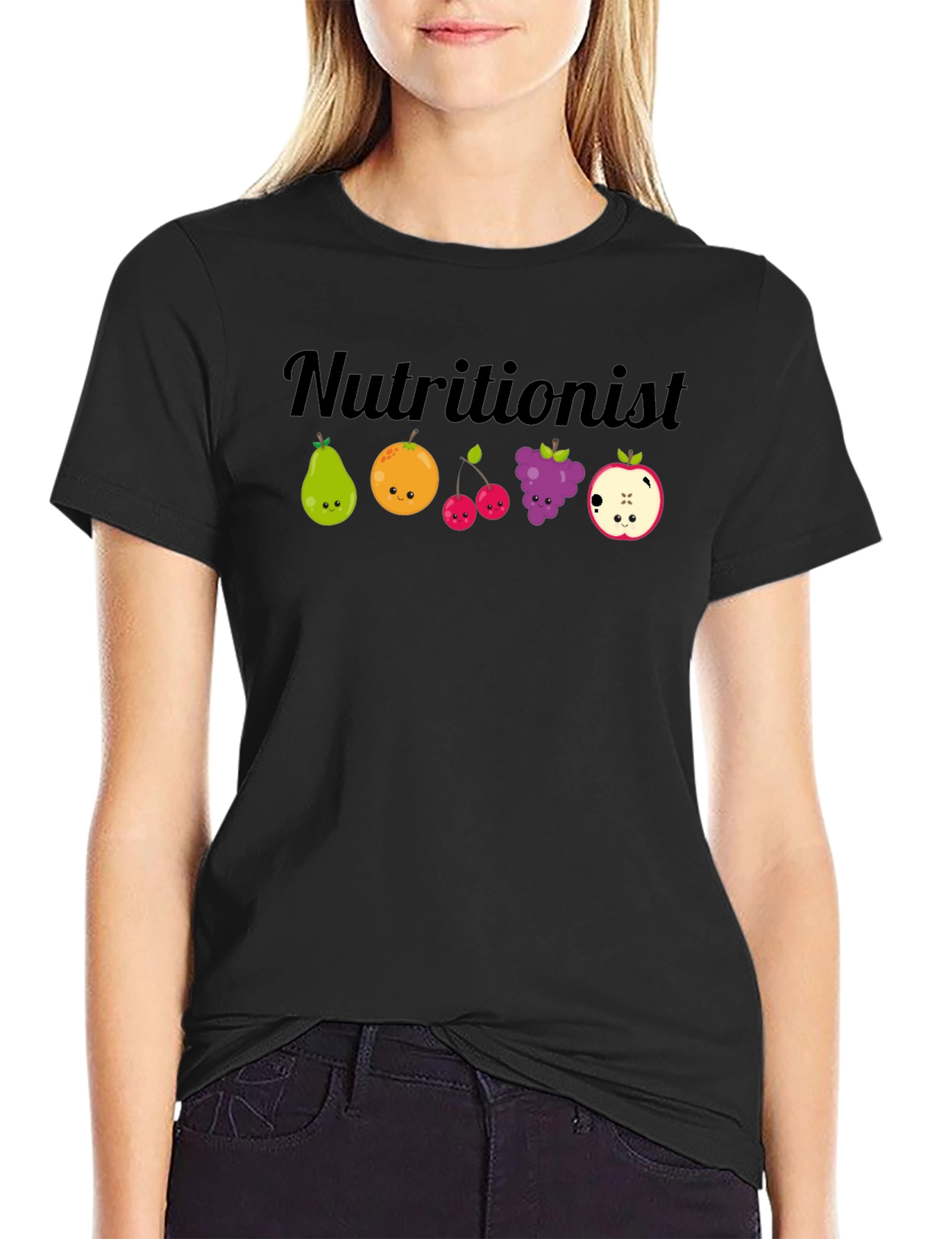 Nutritionist Cartoon Fruit T-Shirt