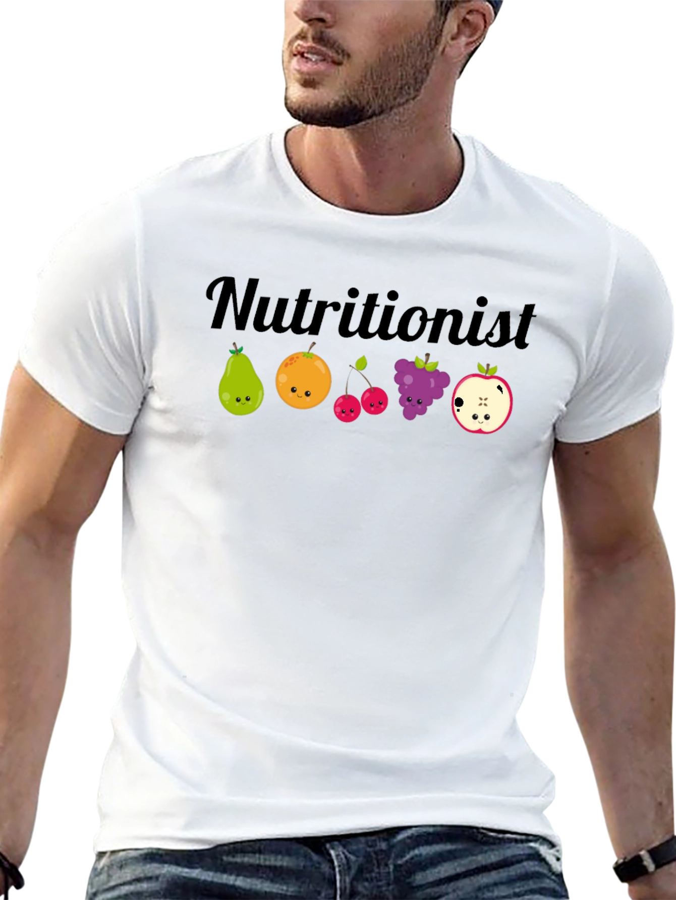 Nutritionist Cartoon Fruit T-Shirt