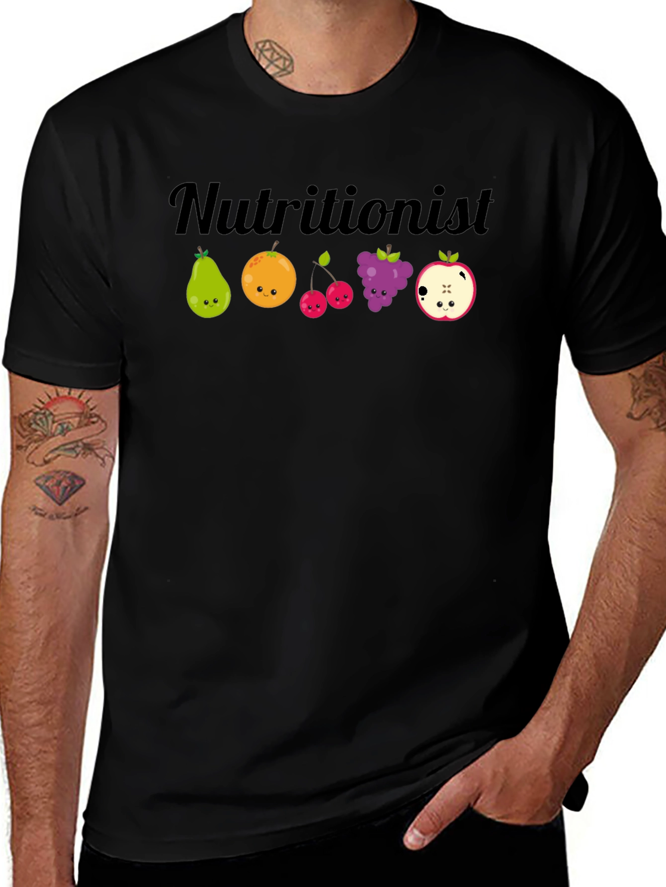 Nutritionist Cartoon Fruit T-Shirt