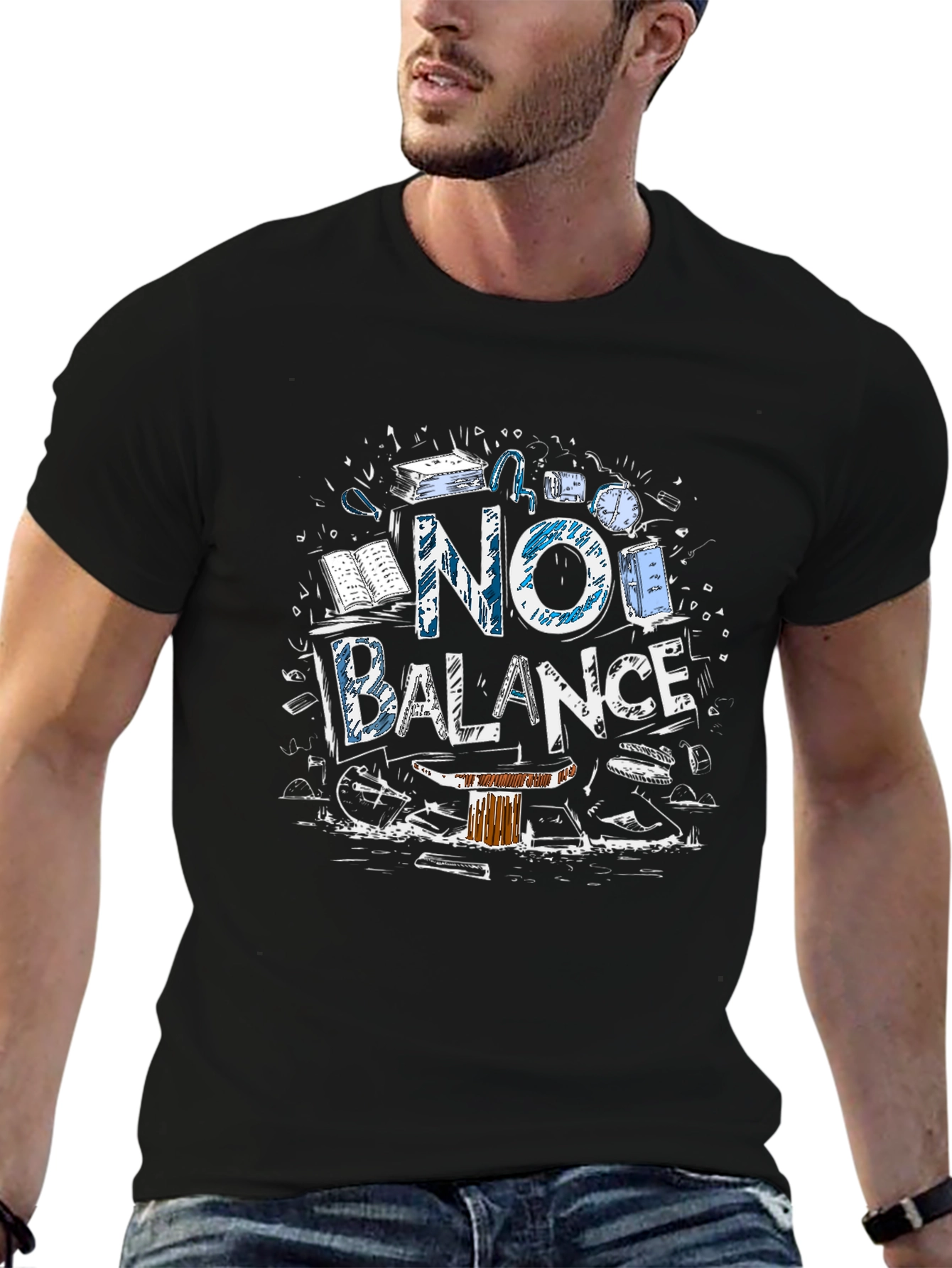 No Balance Graphic Tee - Stylish & Comfortable