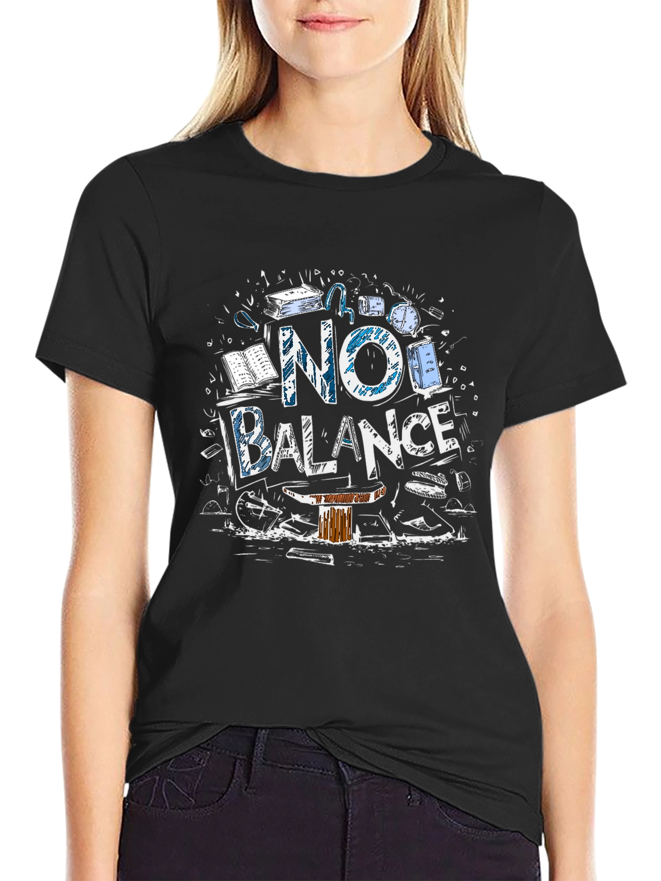 No Balance Graphic Tee - Stylish & Comfortable