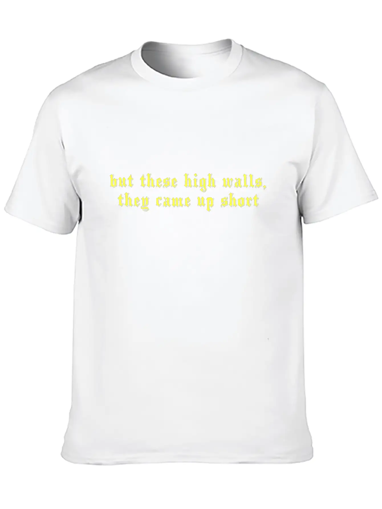Walls Lyrics Classic Fit Graphic Tee For Daily Comfort – Unisex Cotton Shirt