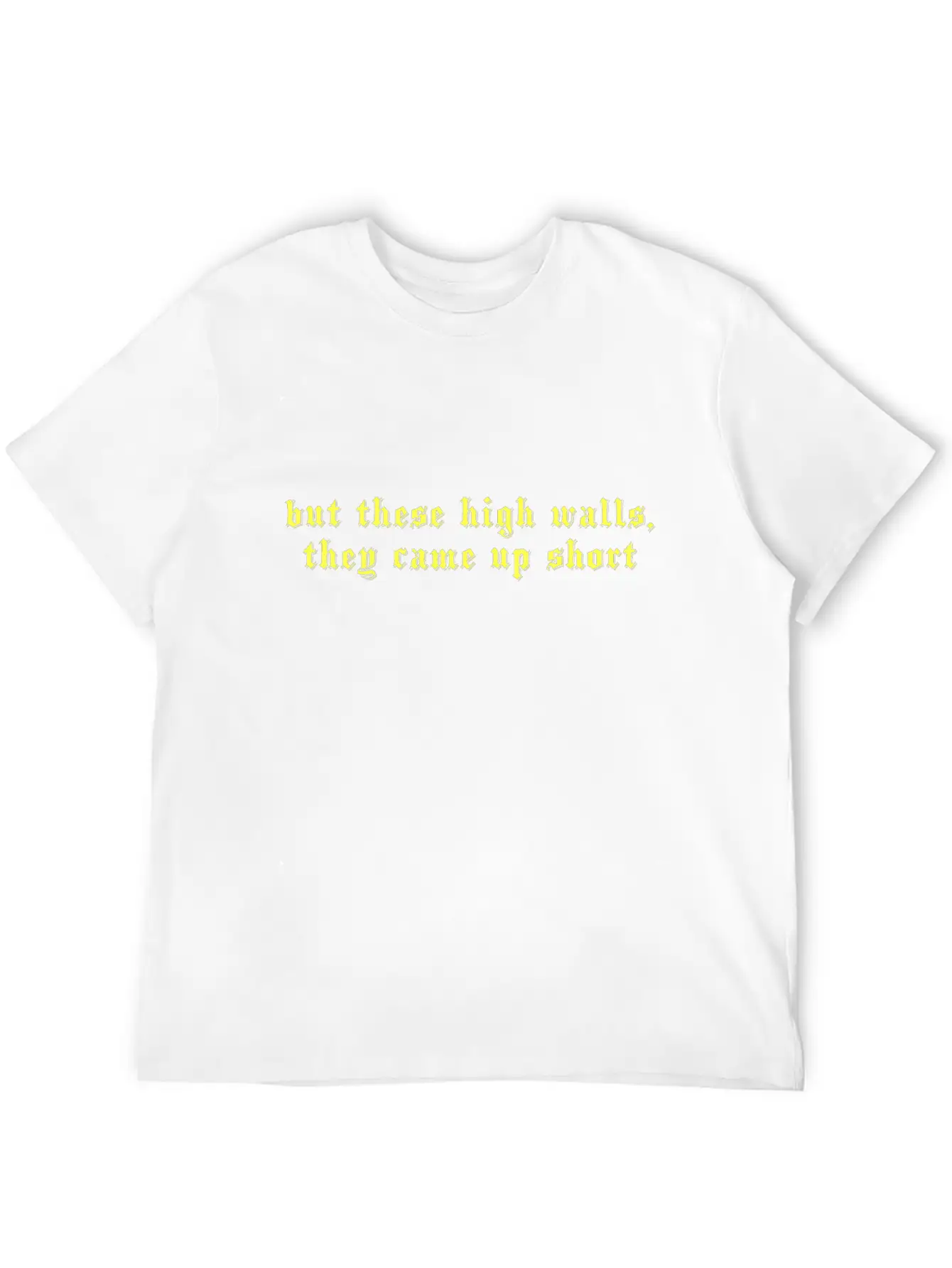 Walls Lyrics Classic Fit Graphic Tee For Daily Comfort – Unisex Cotton Shirt