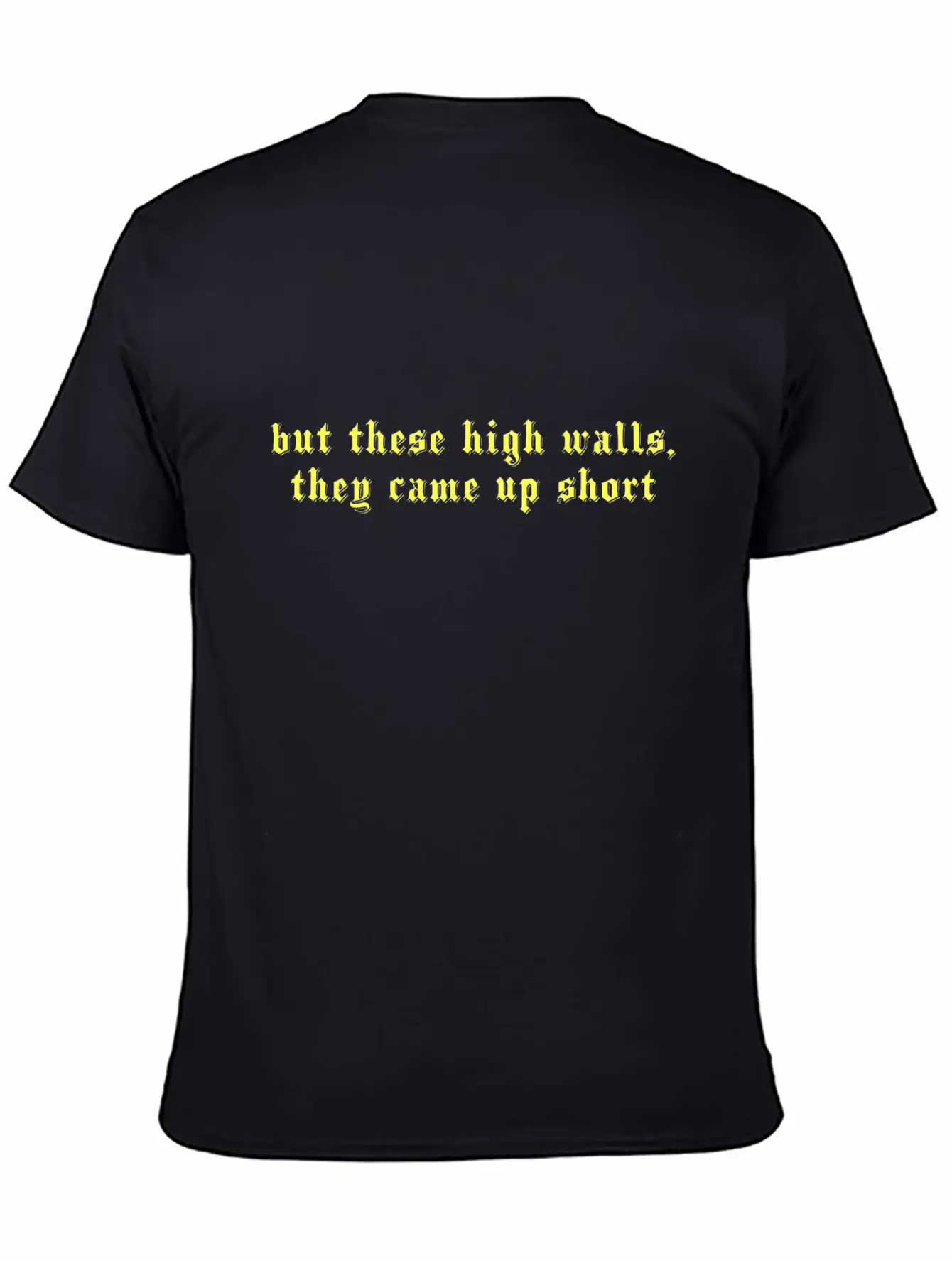 Walls Lyrics Classic Fit Graphic Tee For Daily Comfort – Unisex Cotton Shirt