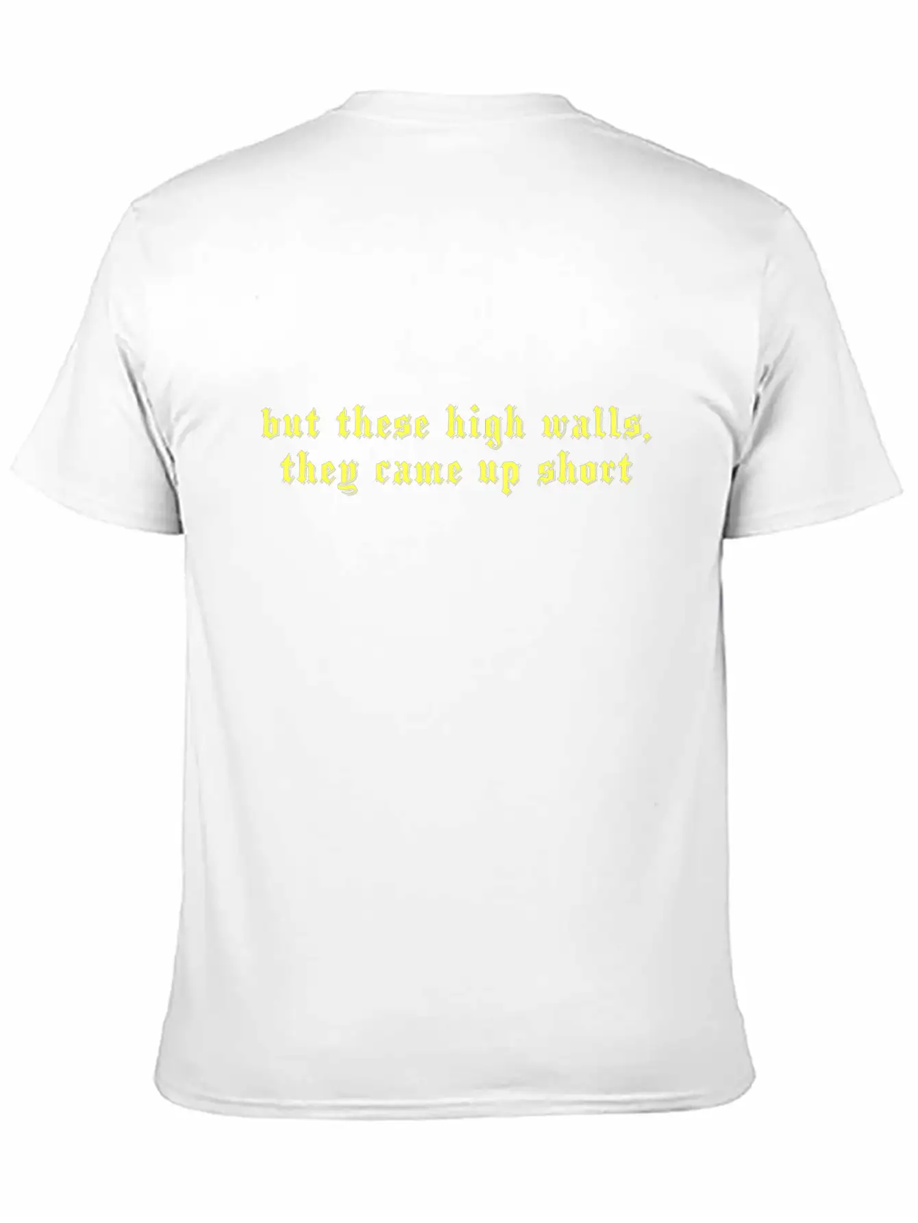 Walls Lyrics Classic Fit Graphic Tee For Daily Comfort – Unisex Cotton Shirt