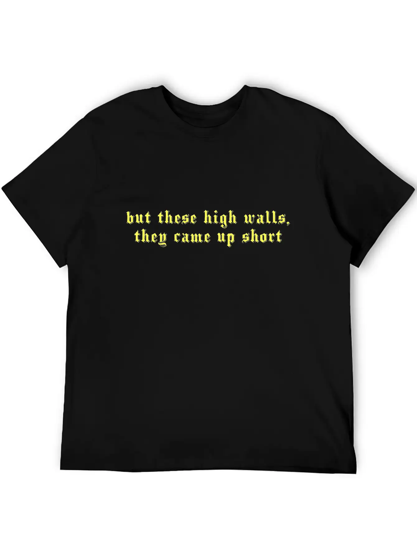 Walls Lyrics Classic Fit Graphic Tee For Daily Comfort – Unisex Cotton Shirt