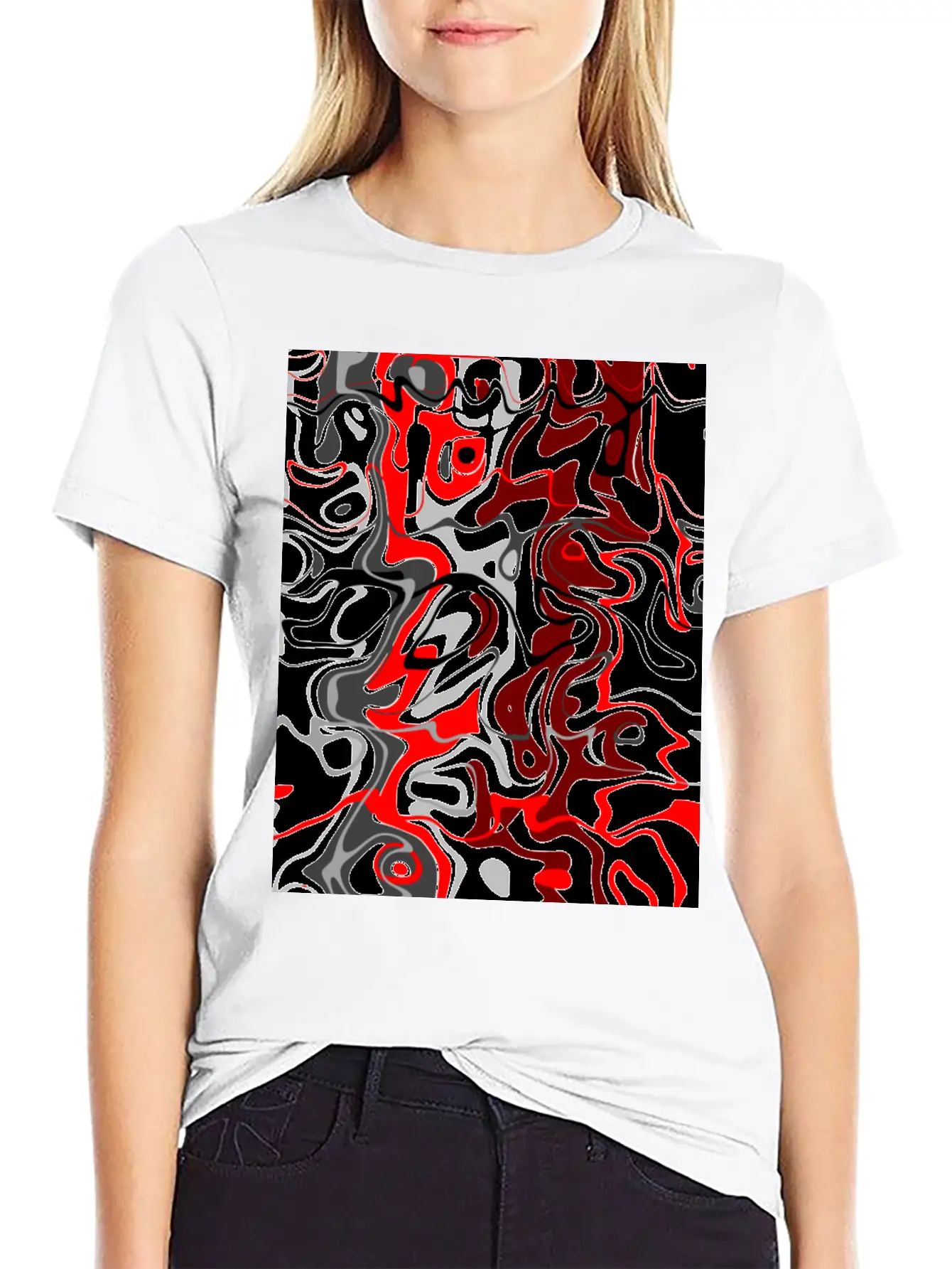 Wandering Abstract Unisex Casual T-Shirt – Clean Design For Daily Comfort