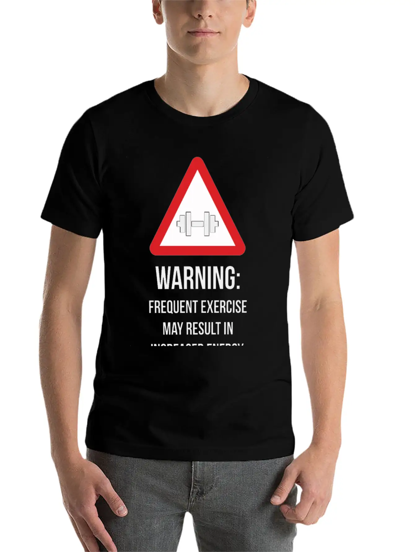 Warning - Frequent Exercise Health Benefits Modern Fit Casual T-Shirt – Clean And Versatile Design
