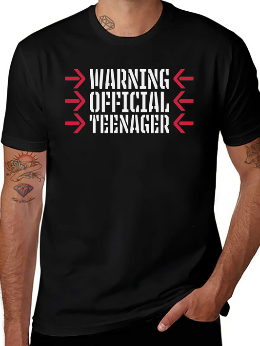Warning Official Teenager Quote Lightweight Cotton T-Shirt – Daily Comfort Graphic Shirt