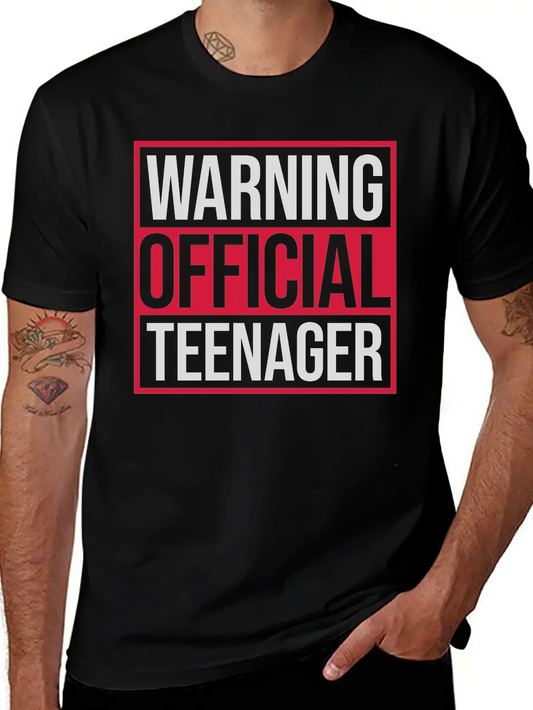Warning Official Teenager Quote Modern Fit Casual T-Shirt – Clean And Versatile Design
