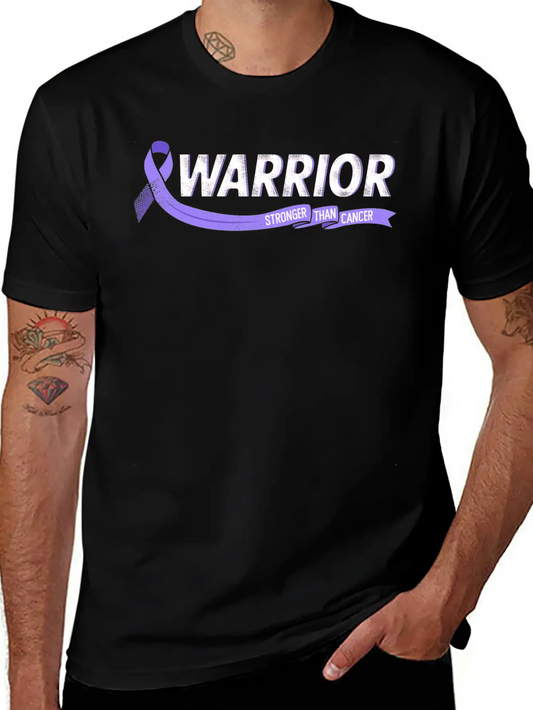 Warrior Stronger Than Cancer Testicular Cancer Lightweight Cotton T-Shirt – Daily Comfort Graphic Shirt