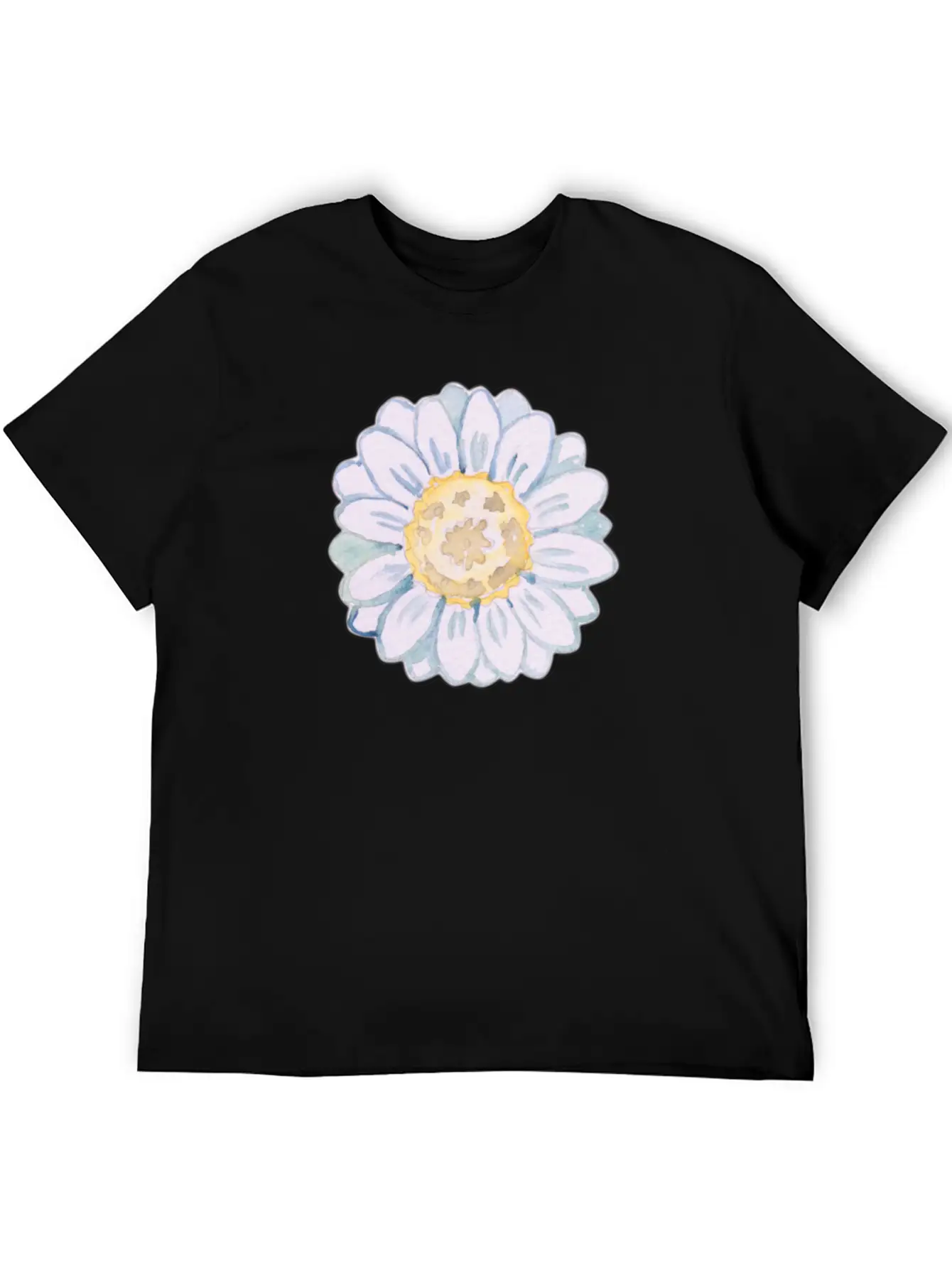 Watercolor Daisy Modern Fit Casual T-Shirt – Clean And Versatile Design