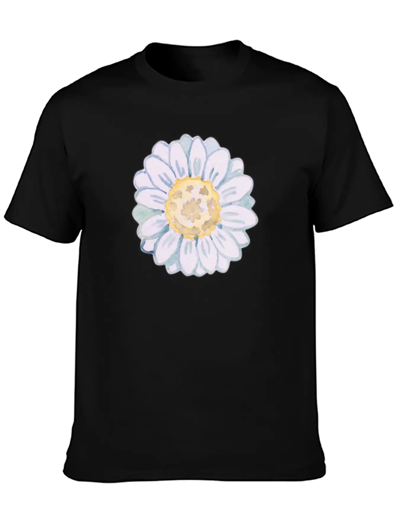 Watercolor Daisy Modern Fit Casual T-Shirt – Clean And Versatile Design