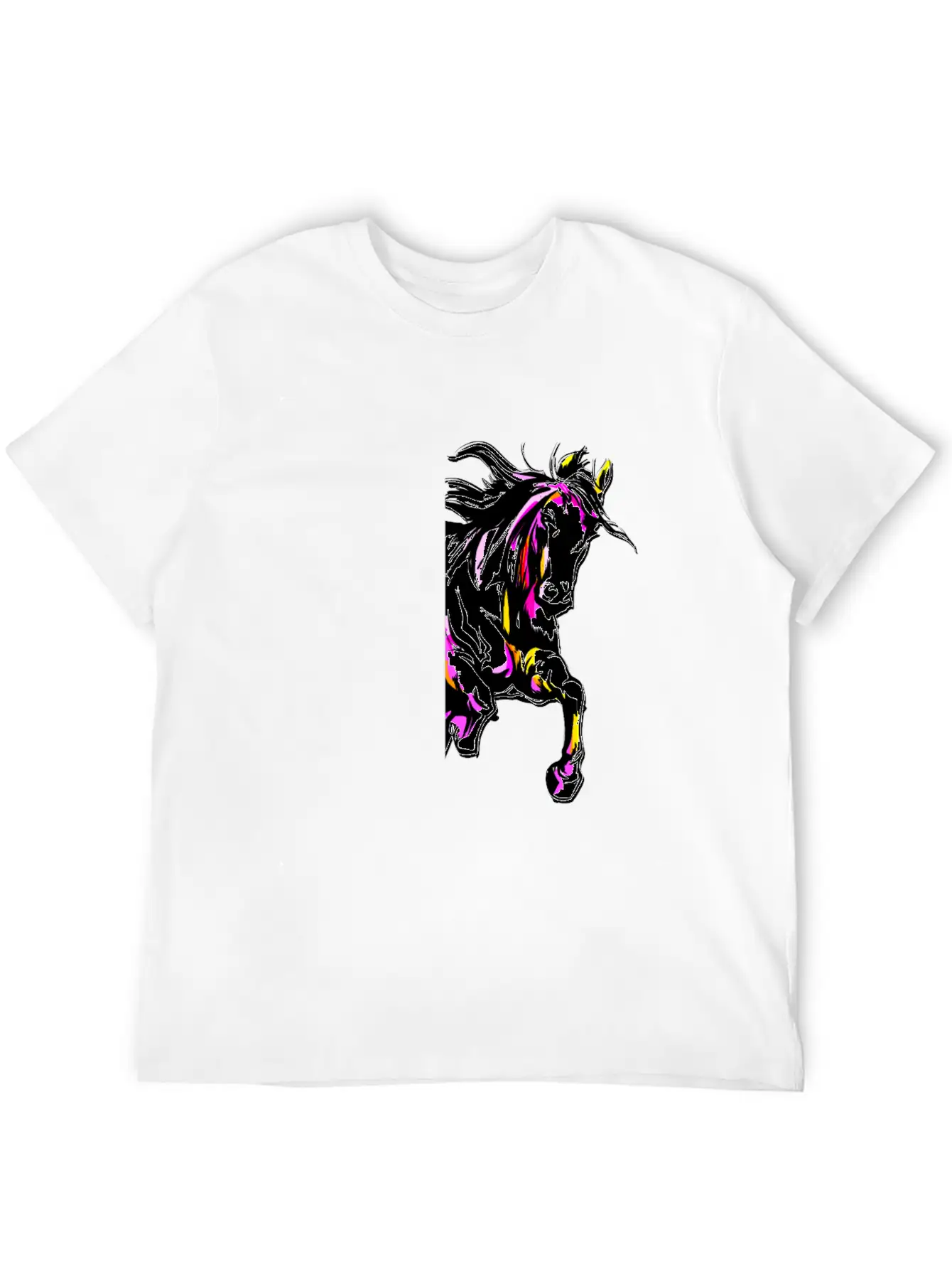 Watercolor Horse Relaxed Everyday Tee – Lightweight And Durable Cotton