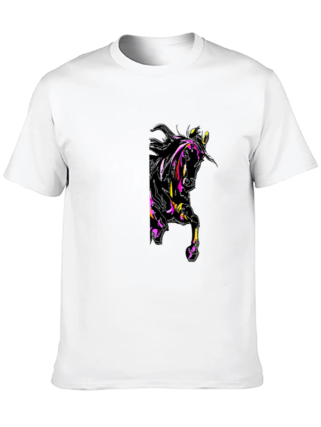 Watercolor Horse Relaxed Everyday Tee – Lightweight And Durable Cotton