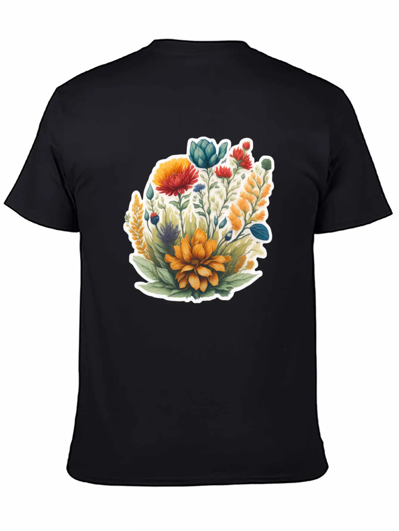 Watercolor Meadow Flowers. Unisex Casual T-Shirt – Clean Design For Daily Comfort