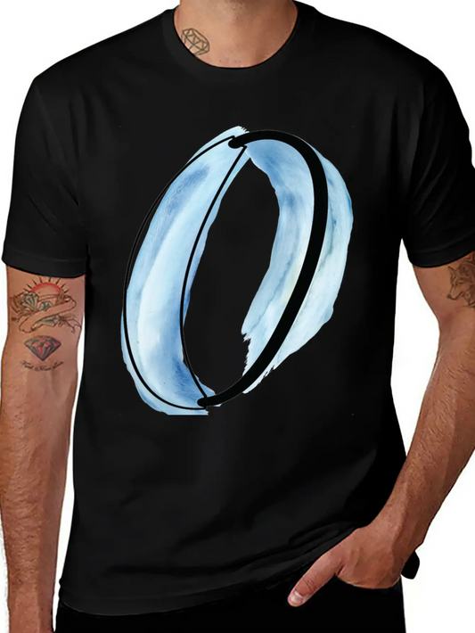 Watercolor O Unisex Casual T-Shirt – Clean Design For Daily Comfort