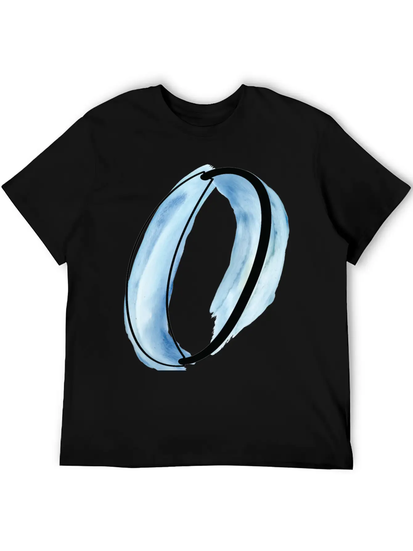Watercolor O Unisex Casual T-Shirt – Clean Design For Daily Comfort