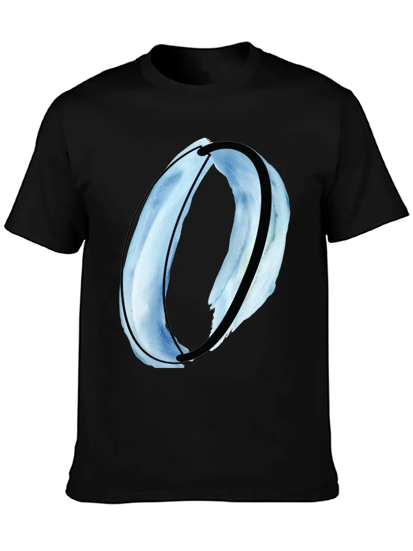 Watercolor O Unisex Casual T-Shirt – Clean Design For Daily Comfort