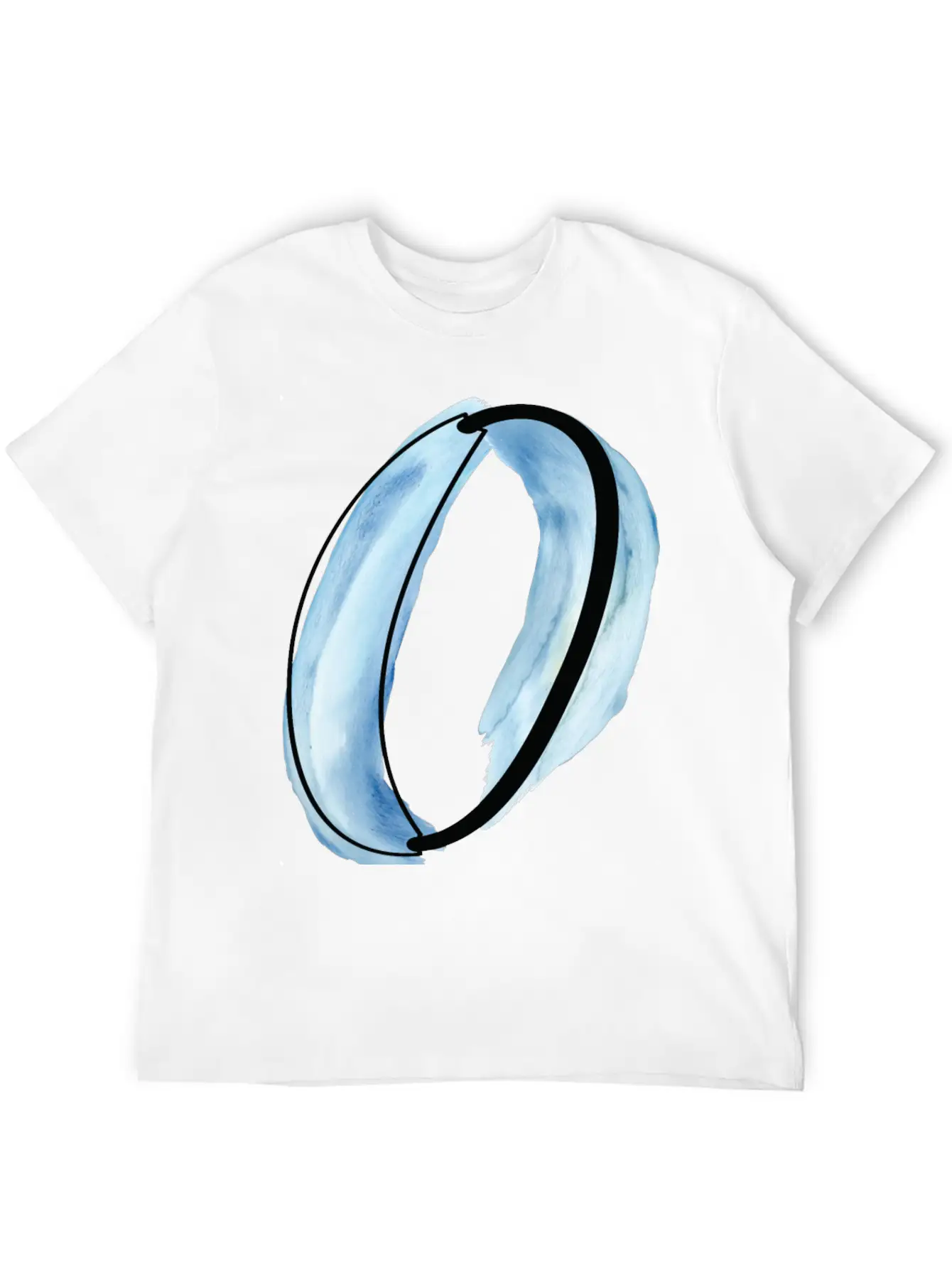 Watercolor O Unisex Casual T-Shirt – Clean Design For Daily Comfort