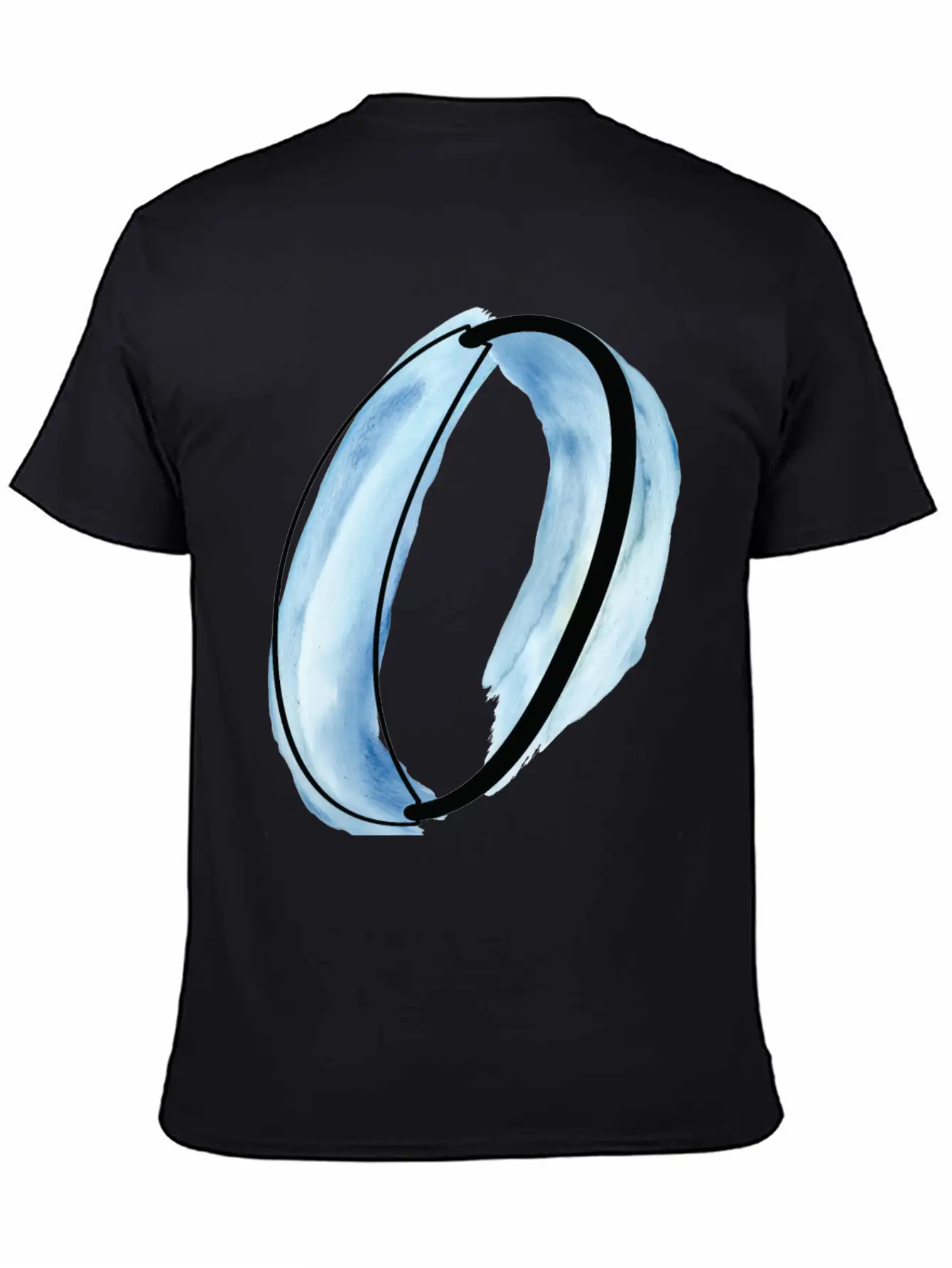 Watercolor O Unisex Casual T-Shirt – Clean Design For Daily Comfort