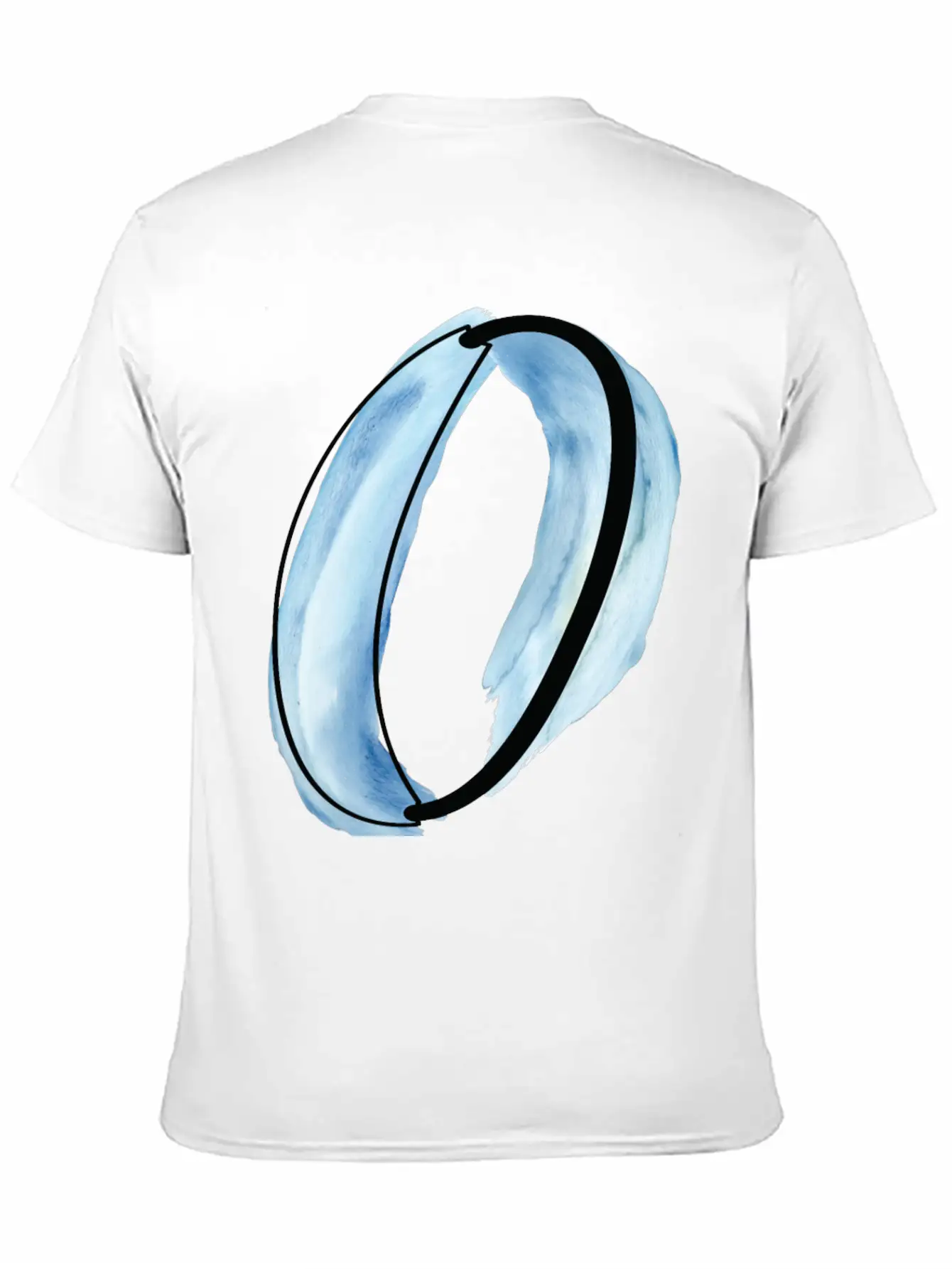 Watercolor O Unisex Casual T-Shirt – Clean Design For Daily Comfort