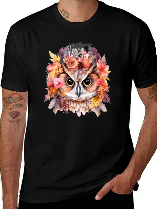 Watercolor Owl Sublimation PNG Owl Digital Soft Cotton Short Sleeve Tee – Unisex Wardrobe Staple
