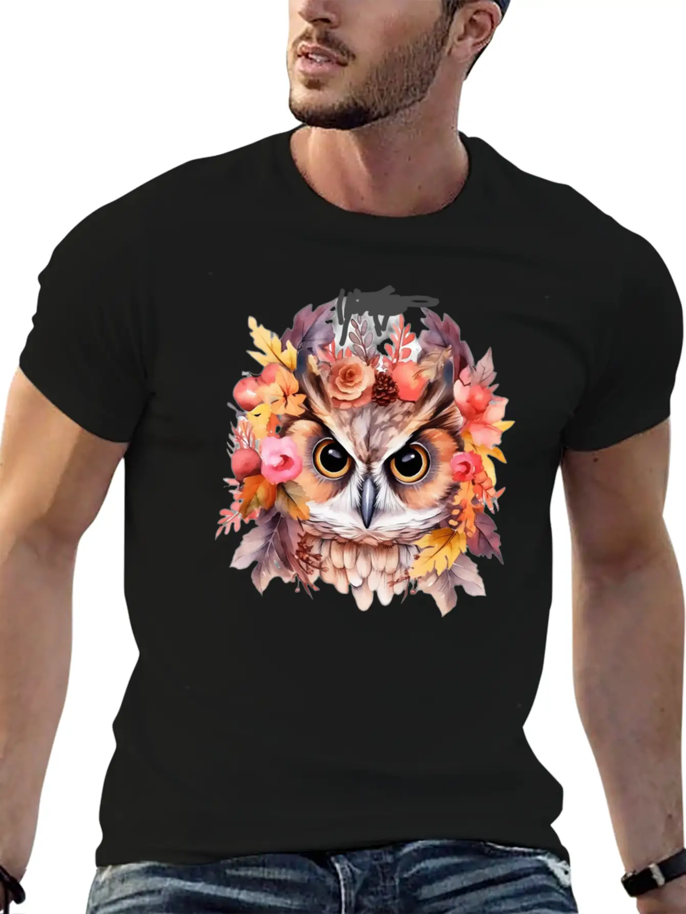Watercolor Owl Sublimation PNG Owl Digital Soft Cotton Short Sleeve Tee – Unisex Wardrobe Staple