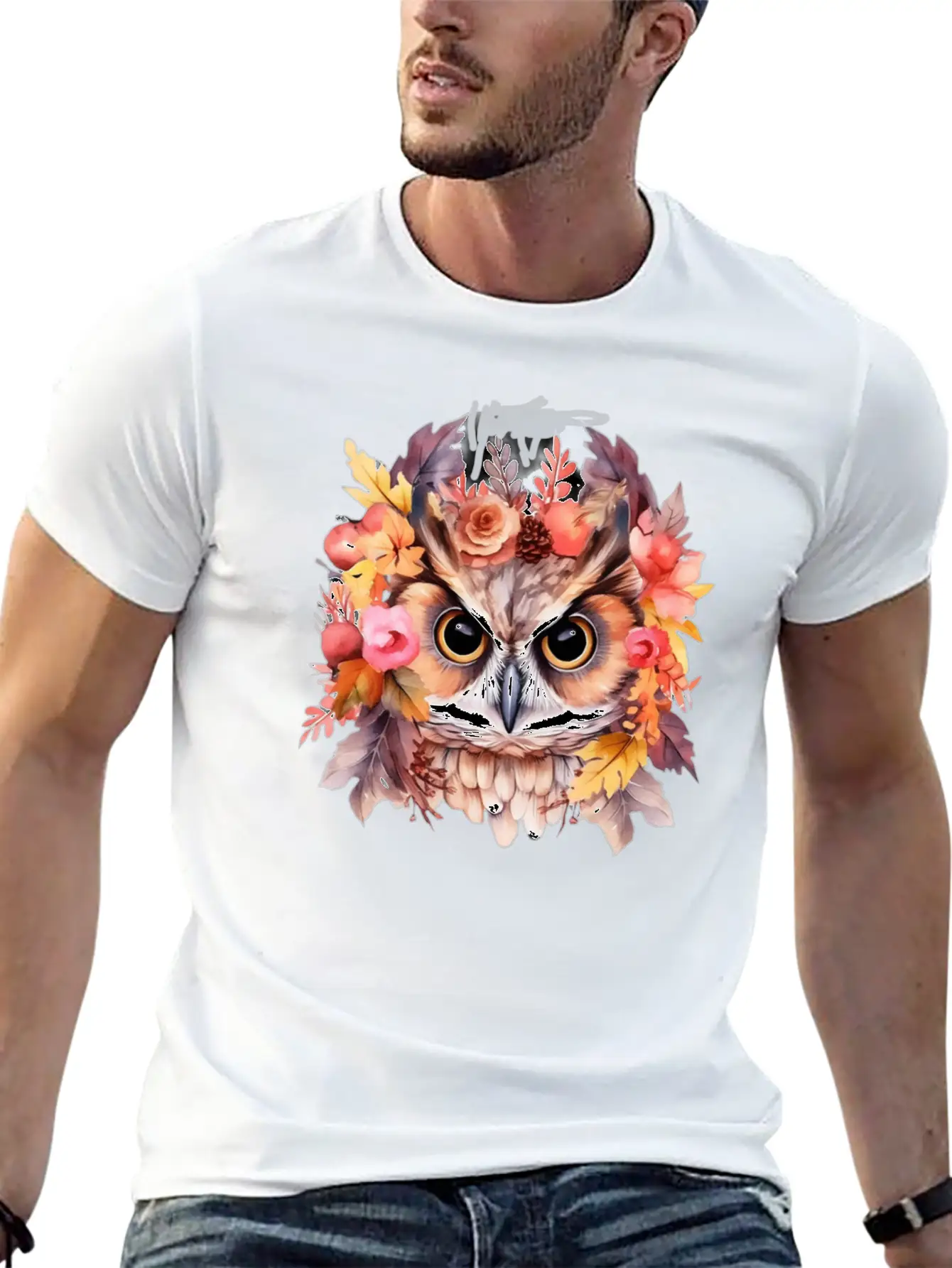 Watercolor Owl Sublimation PNG Owl Digital Soft Cotton Short Sleeve Tee – Unisex Wardrobe Staple