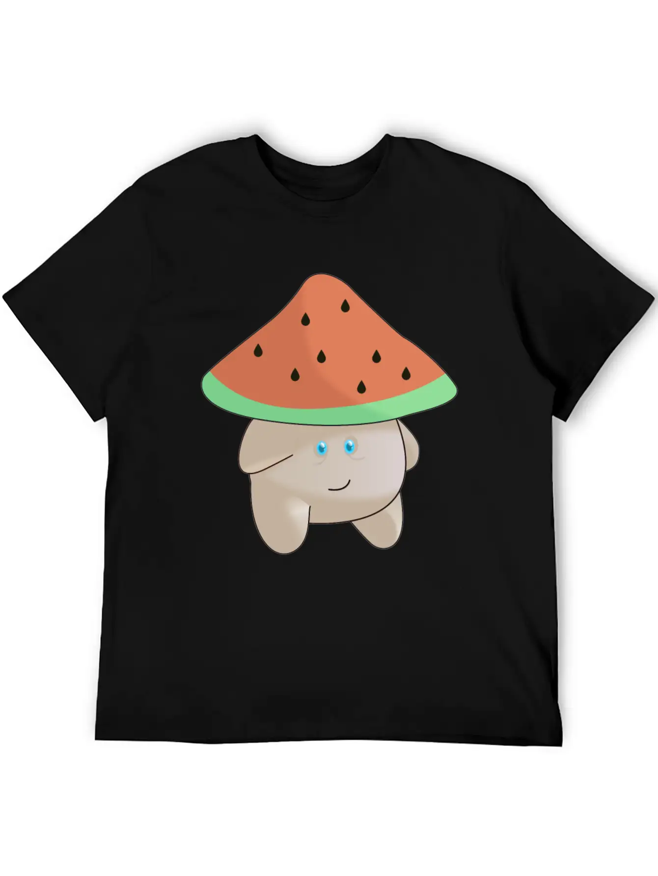 Watermelon Mushroom Essence Lightweight Cotton T-Shirt – Daily Comfort Graphic Shirt