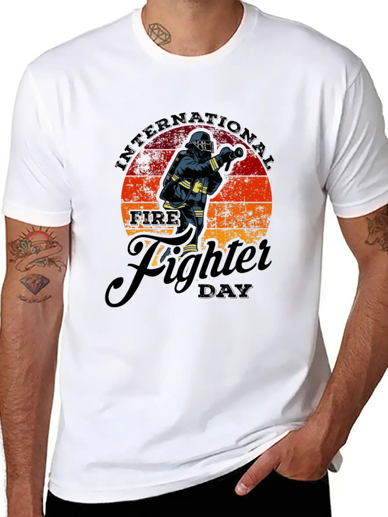 We Are Proud Of Our Firefighters Lightweight Cotton T-Shirt – Daily Comfort Graphic Shirt
