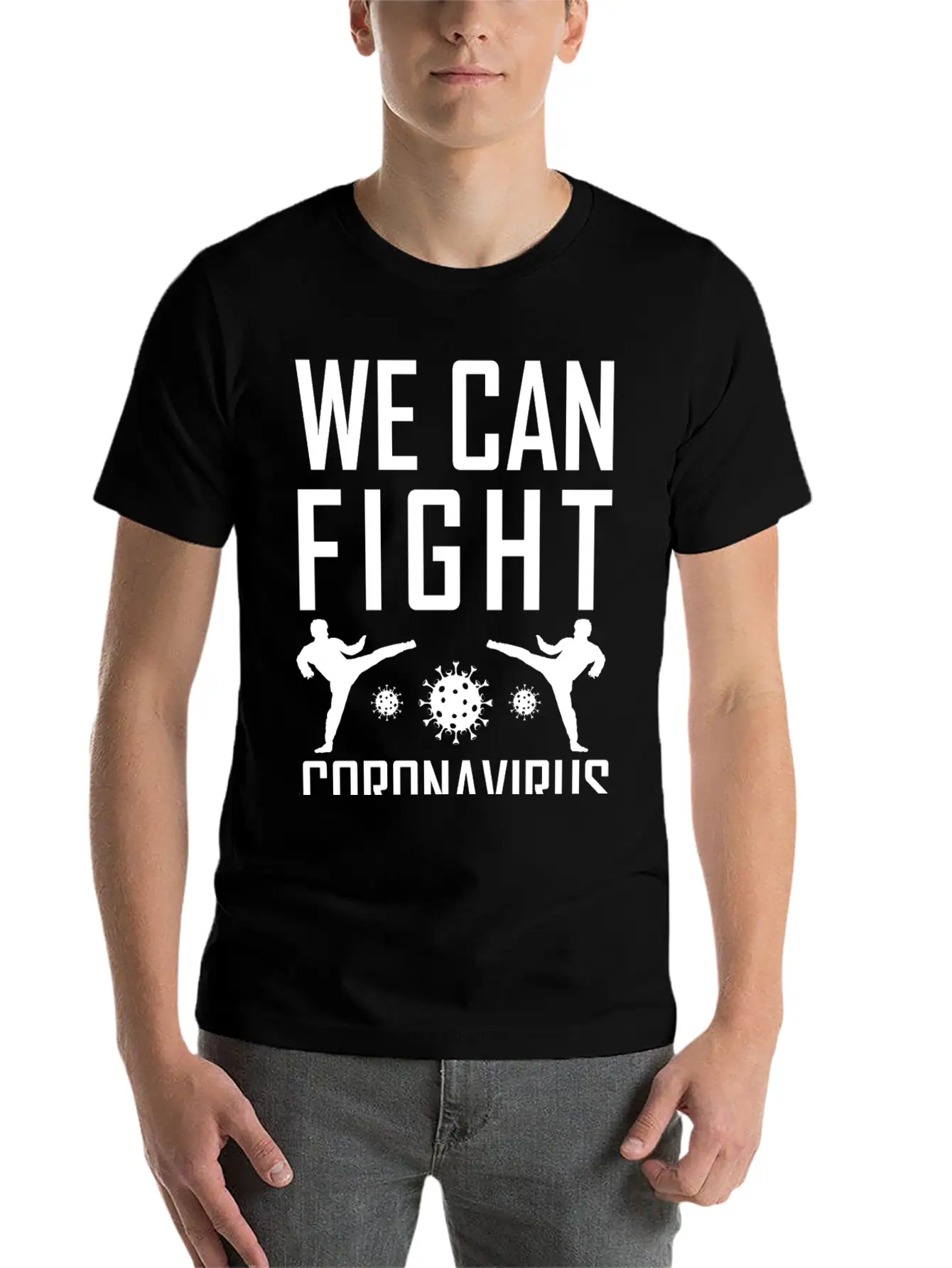 We Can Fight Corona Lightweight Cotton T-Shirt – Daily Comfort Graphic Shirt