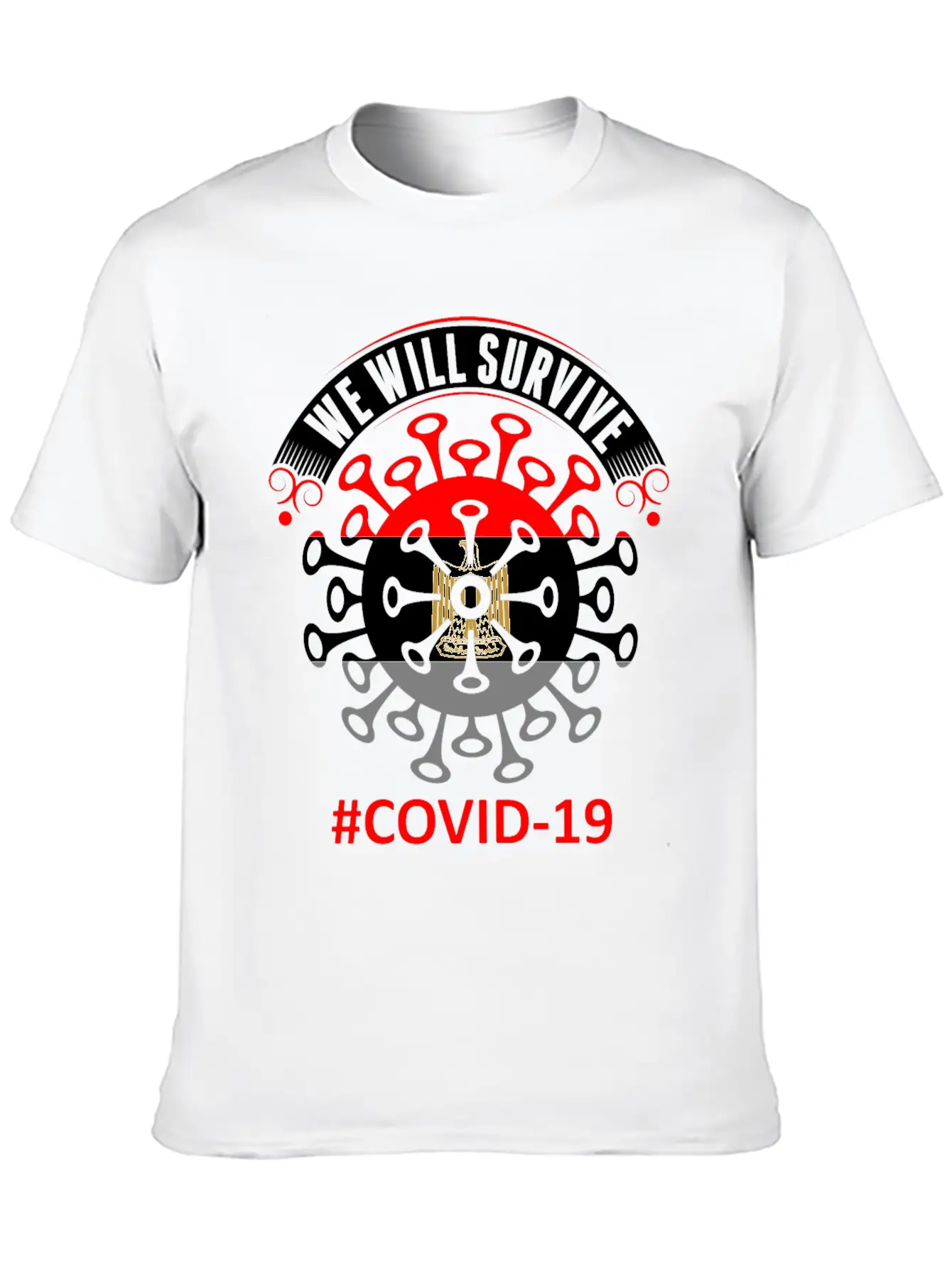 We Will Survive Covid 19 Egypt Tshirt Stylish Everyday T-Shirt – Unisex Basic Cotton Tee