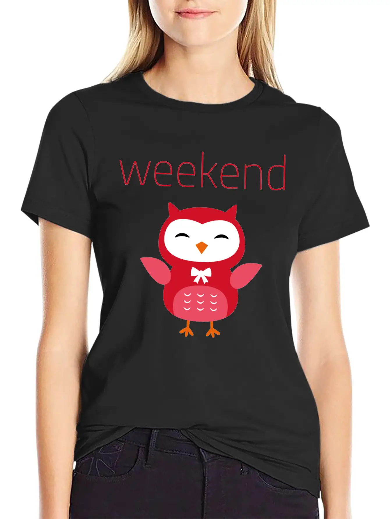 Weekend Owl Comfortable Minimalist Graphic Tee – Summer Style Essential