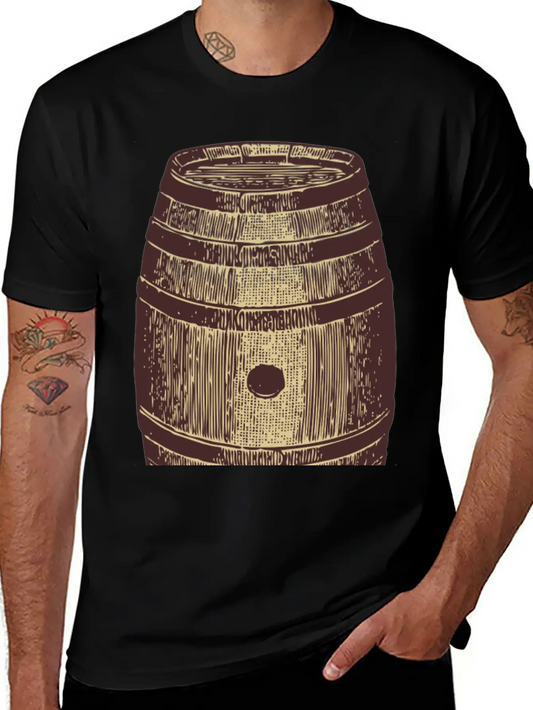 Wein Wine Flasche Glas Bottle Barrels Glasses19 Unisex Casual T-Shirt – Clean Design For Daily Comfort