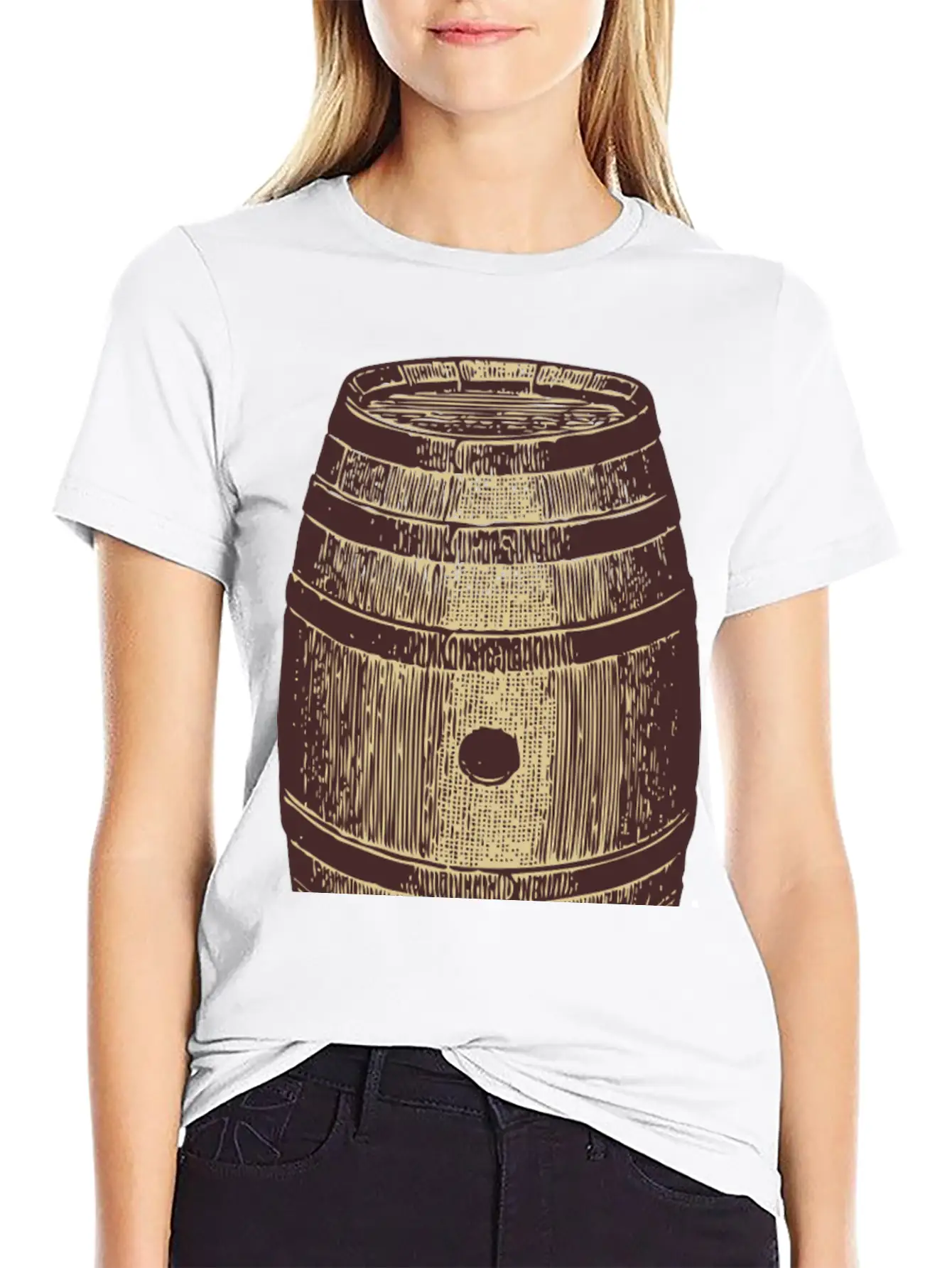 Wein Wine Flasche Glas Bottle Barrels Glasses19 Unisex Casual T-Shirt – Clean Design For Daily Comfort